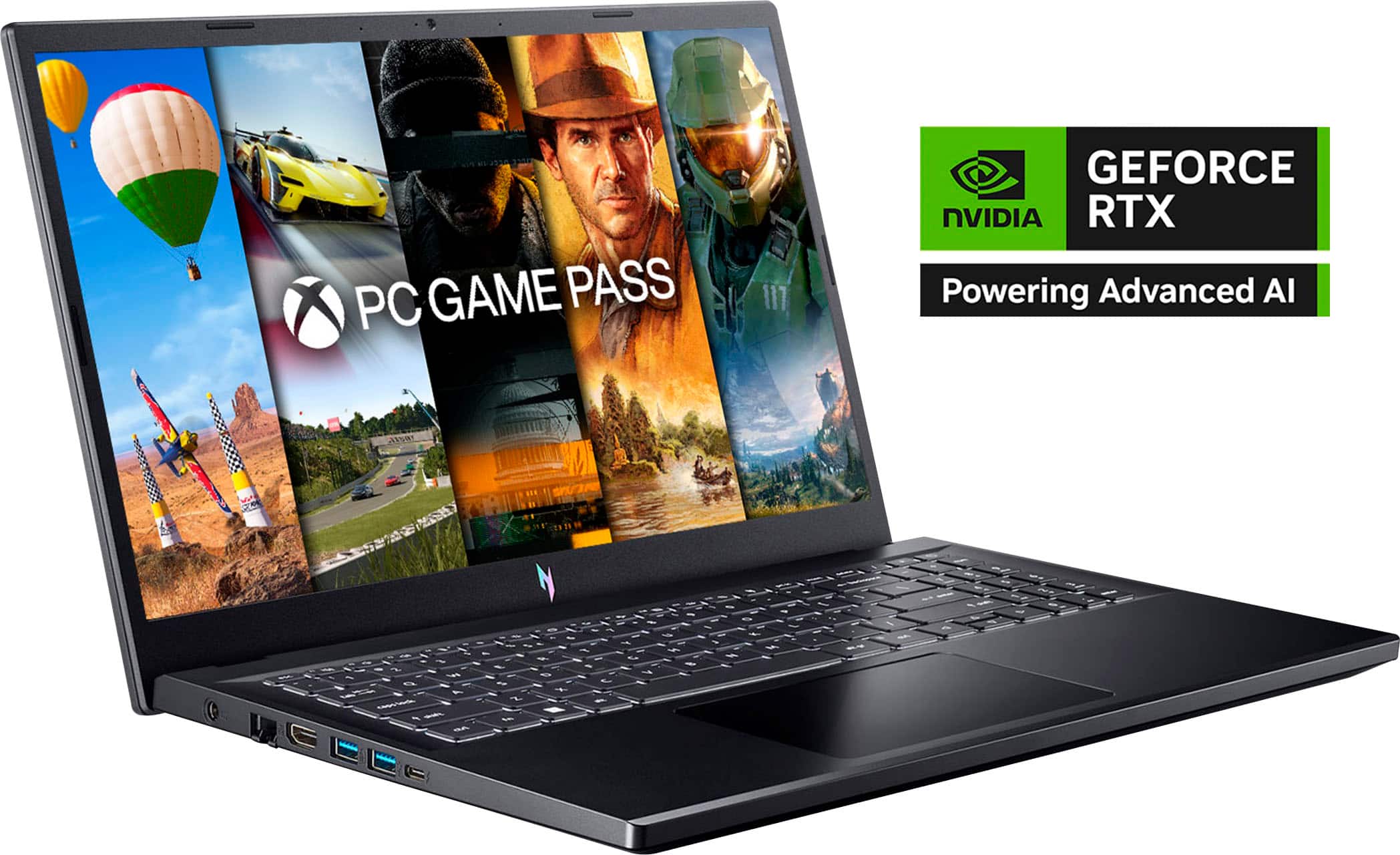 Acer - Nitro 15.6" FHD IPS 144Hz Gaming Laptop -13th Gen Intel Core i7- NVIDIA GeForce RTX 4060-16GB DDR5-512GB SSD - Obsidi…
