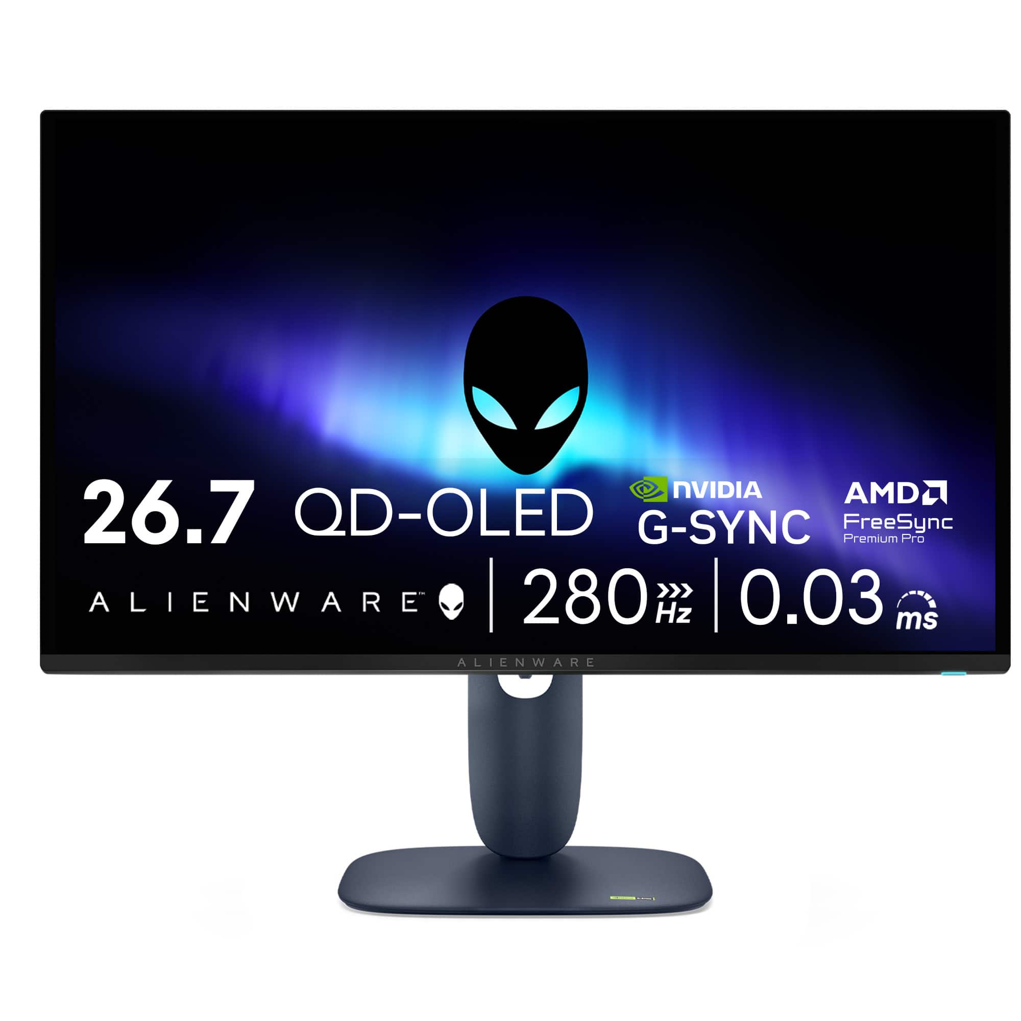 Alienware - AW2725D 27" QD-OLED QHD 280Hz .03ms FreeSync Premium Pro and G-SYNC Gaming Monitor with HDR (HDMI, DisplayPort)…