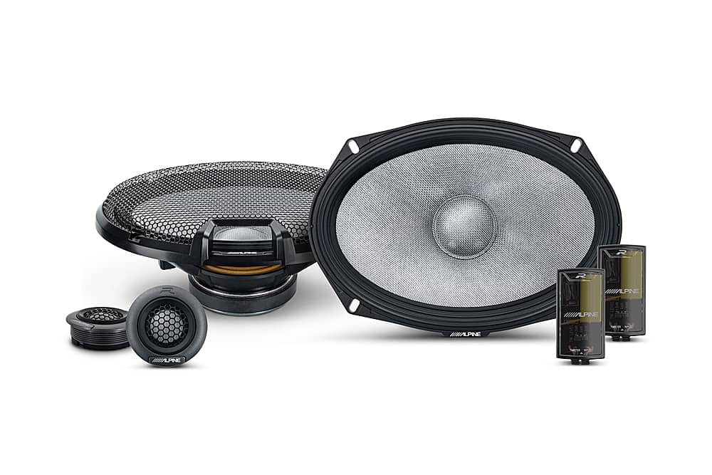 Alpine - R-Series 6x9" 2-Way Hi-Resolution Component Pro Car Speakers with Glass Fiber Reinforced Cone (Pair) - Black produc…