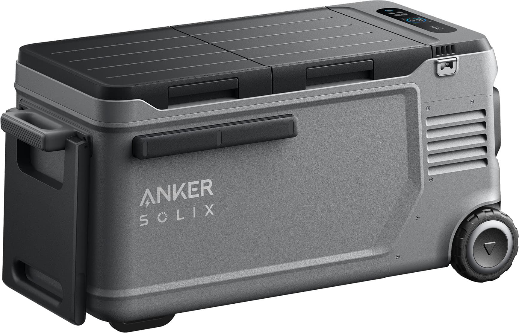 Anker - SOLIX Everfrost 2 Electric Cooler 58L(61QT) with 288Wh Plug in Battery, Refrigerator/Freezer, Powered by AC/DC/Solar…