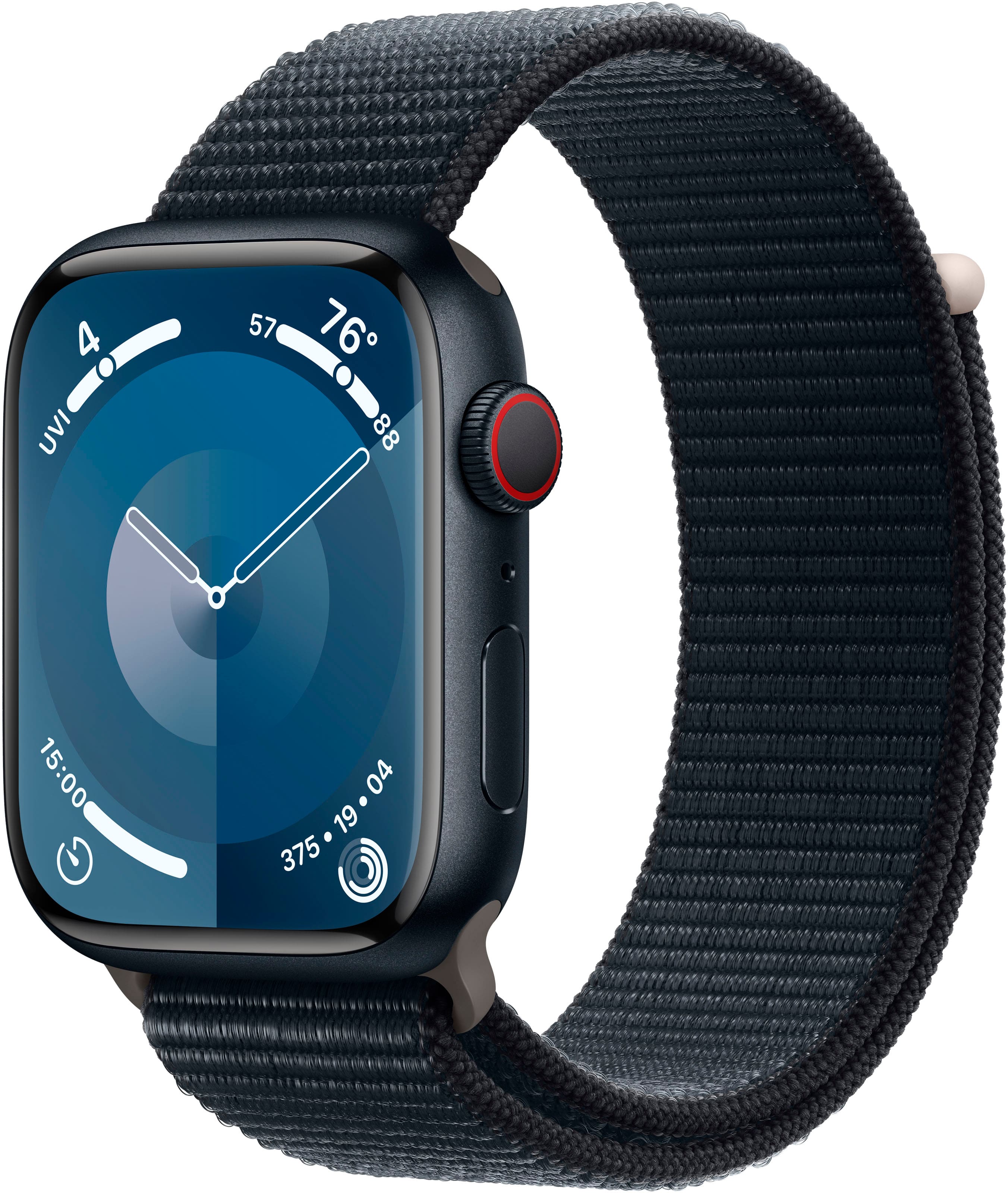 Apple Cert Refurb Watch Series 9 (GPS + Cell) 45mm Midnight Aluminum Case w Midnight Sport Loop - Midnight - 2023 - Midnight…