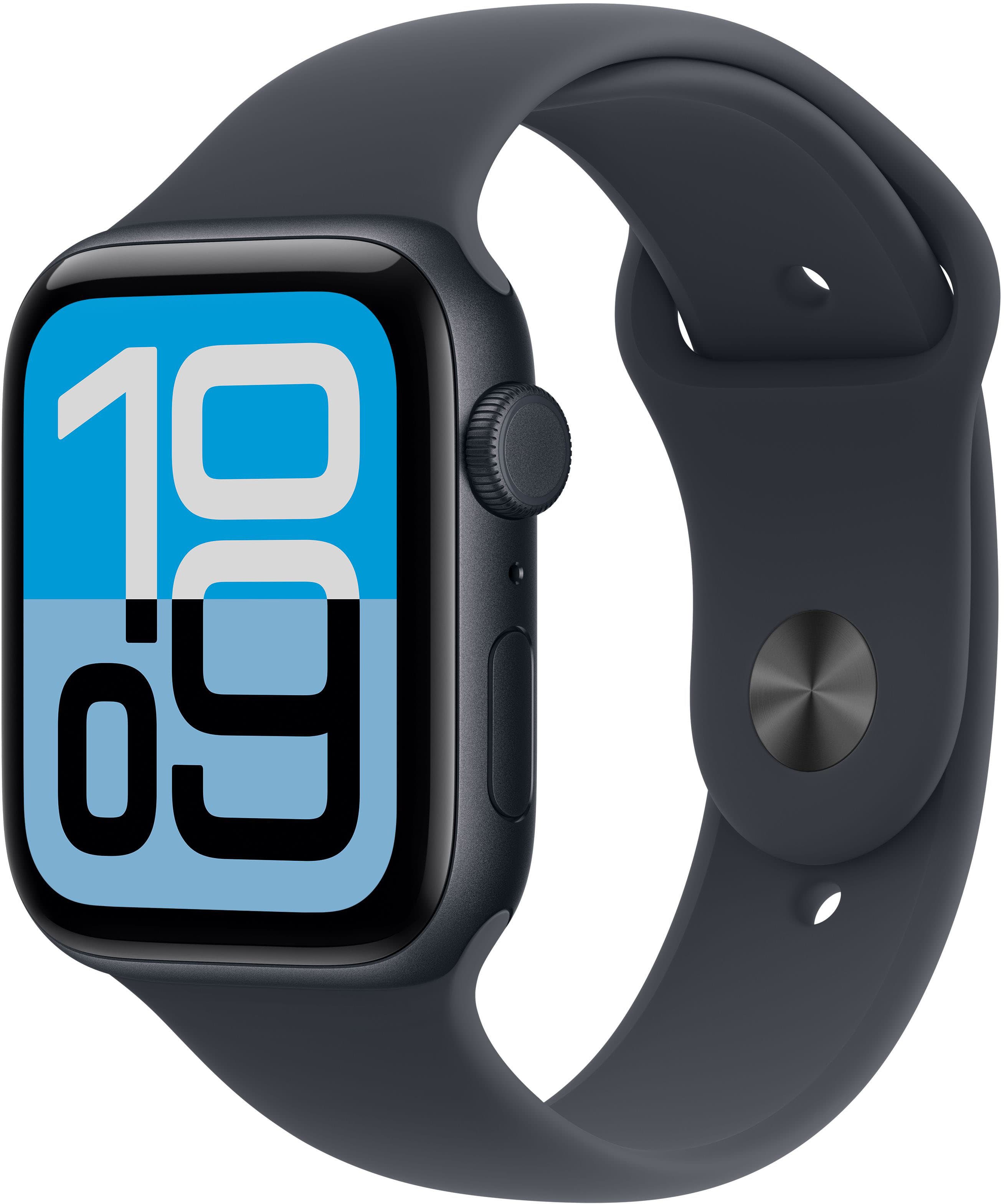 Apple Watch SE 3 (GPS+Cellular) 44mm Aluminum Case with Midnight Sport Band - S/M - Midnight - (2025) product image
