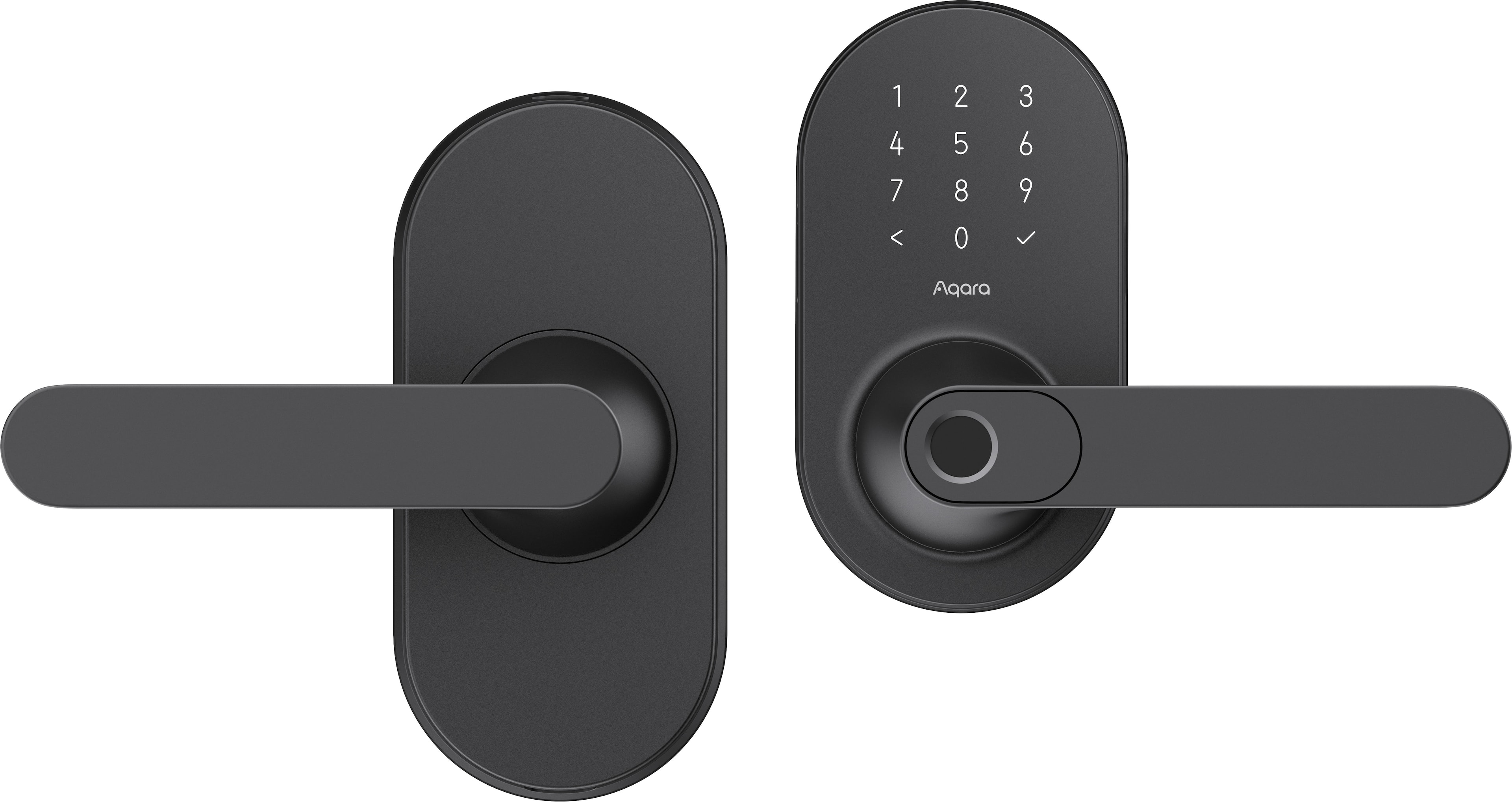 Aqara - Smart Lock U300 Matter over Thread Lever Set with Touchpad/NFC/Auto Lock/Home Key/Fingerprint/Bluetooth/Key Access -…