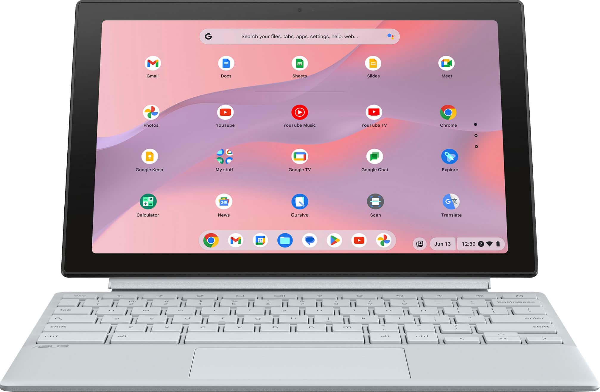 ASUS - Chromebook Detachable CM3001 10.5" Laptop - MediaTek Kompanio 520 - 4GB Memory - 64GB eMMC - Fog Silver product image