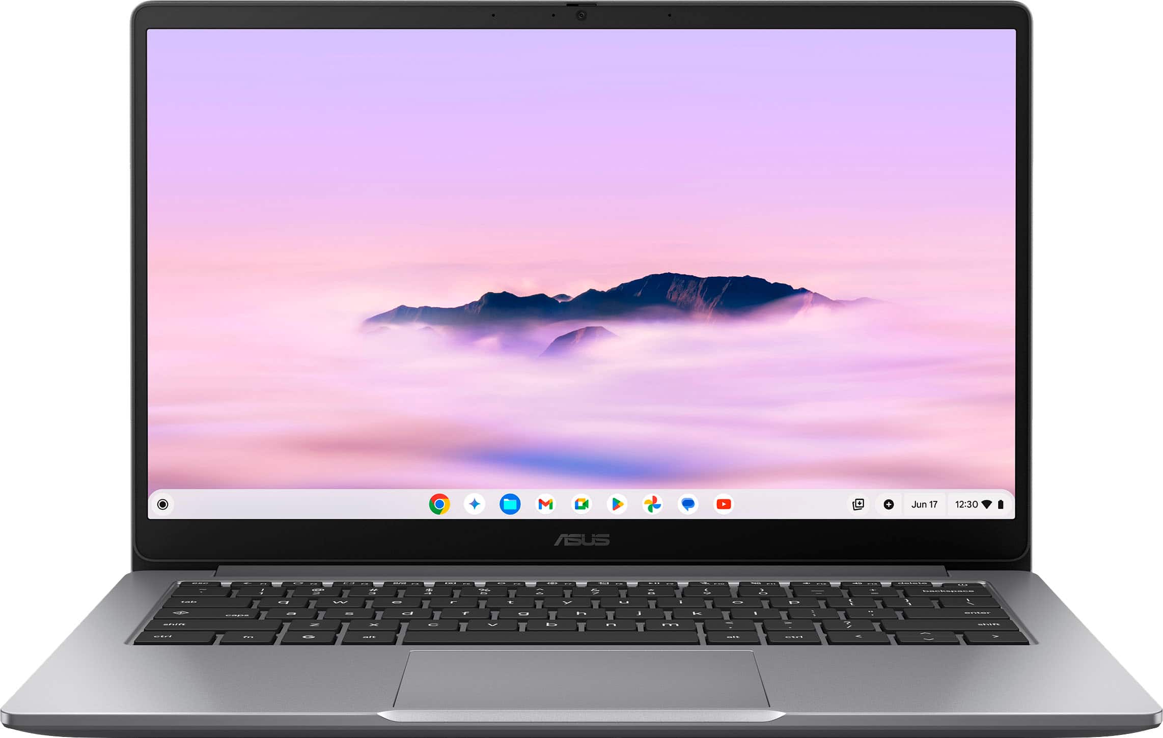 ASUS - CX14 14" FHD Chromebook Plus Laptop with Google AI - Intel Core 3 - 8GB Memory - 128GB eMMC - Misty Grey product image