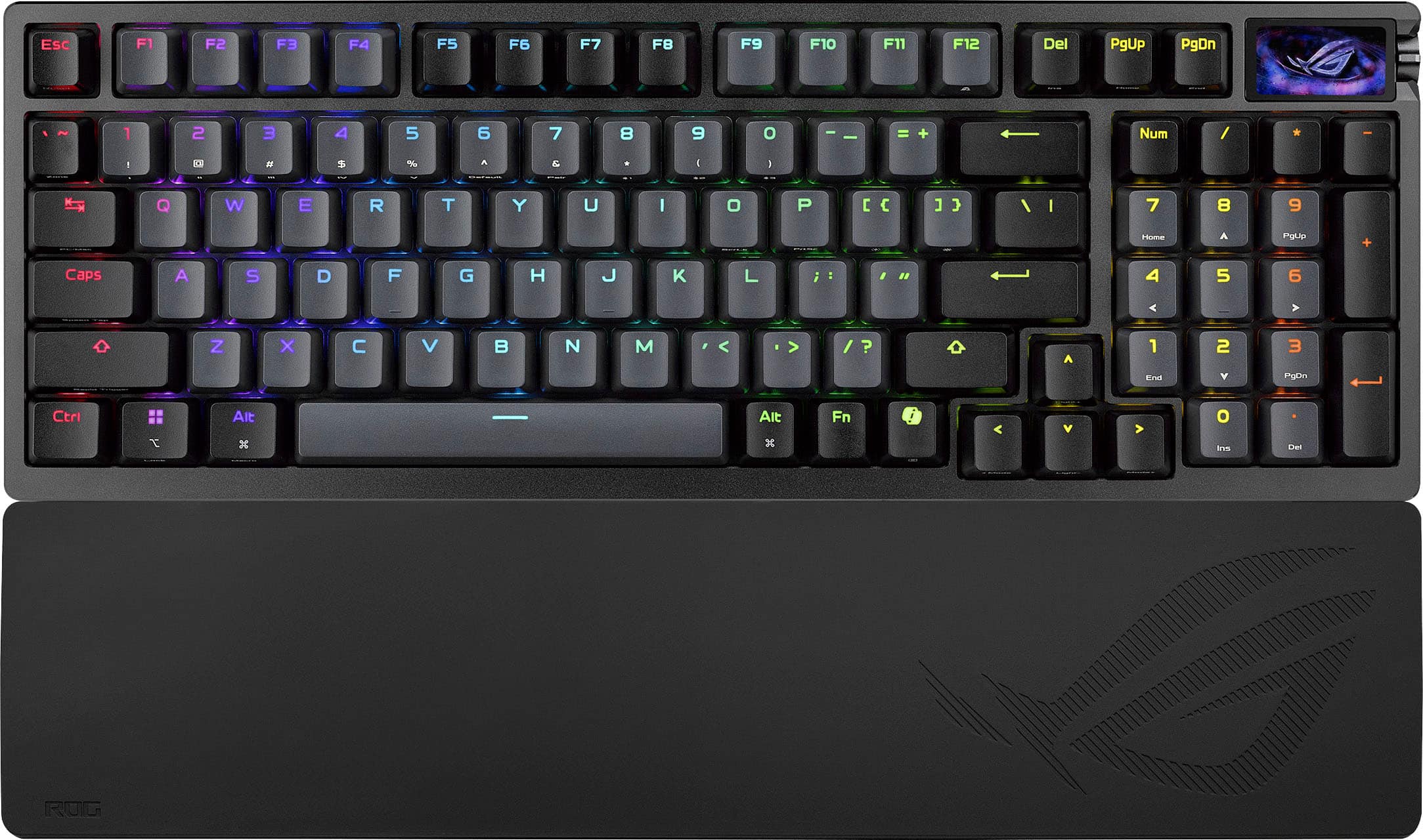 ASUS - ROG Azoth 96% Wireless Magnetic Hall Effect RGB Gaming Keyboard with Hot-Swappable ROG HFX V2 Switches - Black produc…