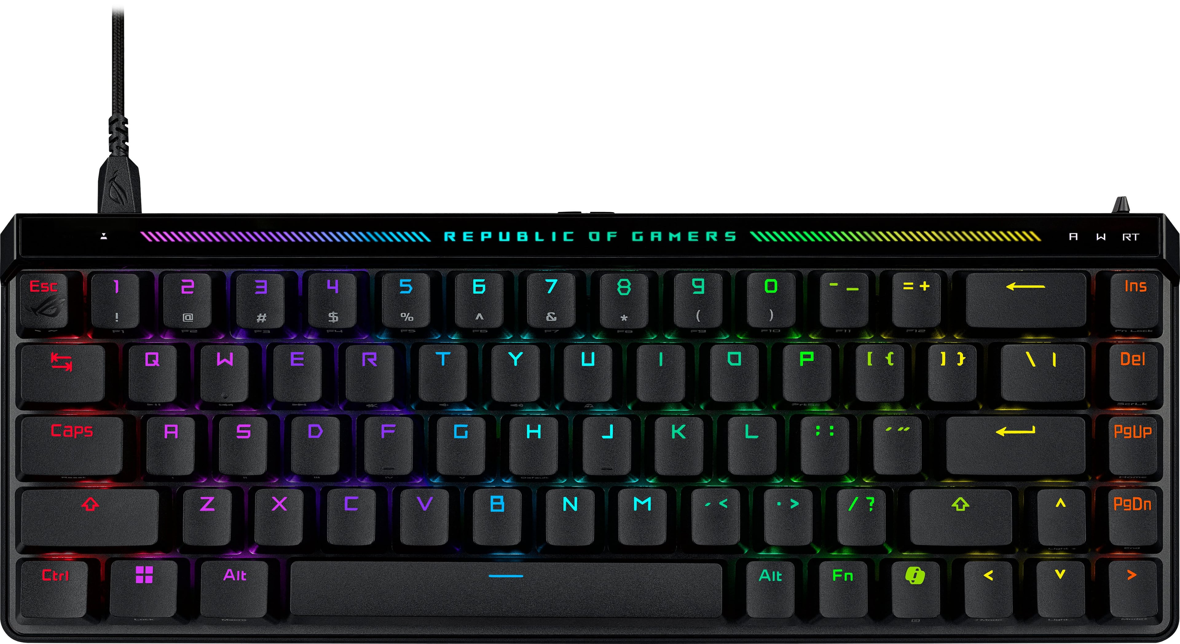 ASUS - ROG Falchion Ace 65% Wired Analog Gaming Keyboard with ROG HFX Magnetic Switches and Rapid Trigger Toggle - Black pro…