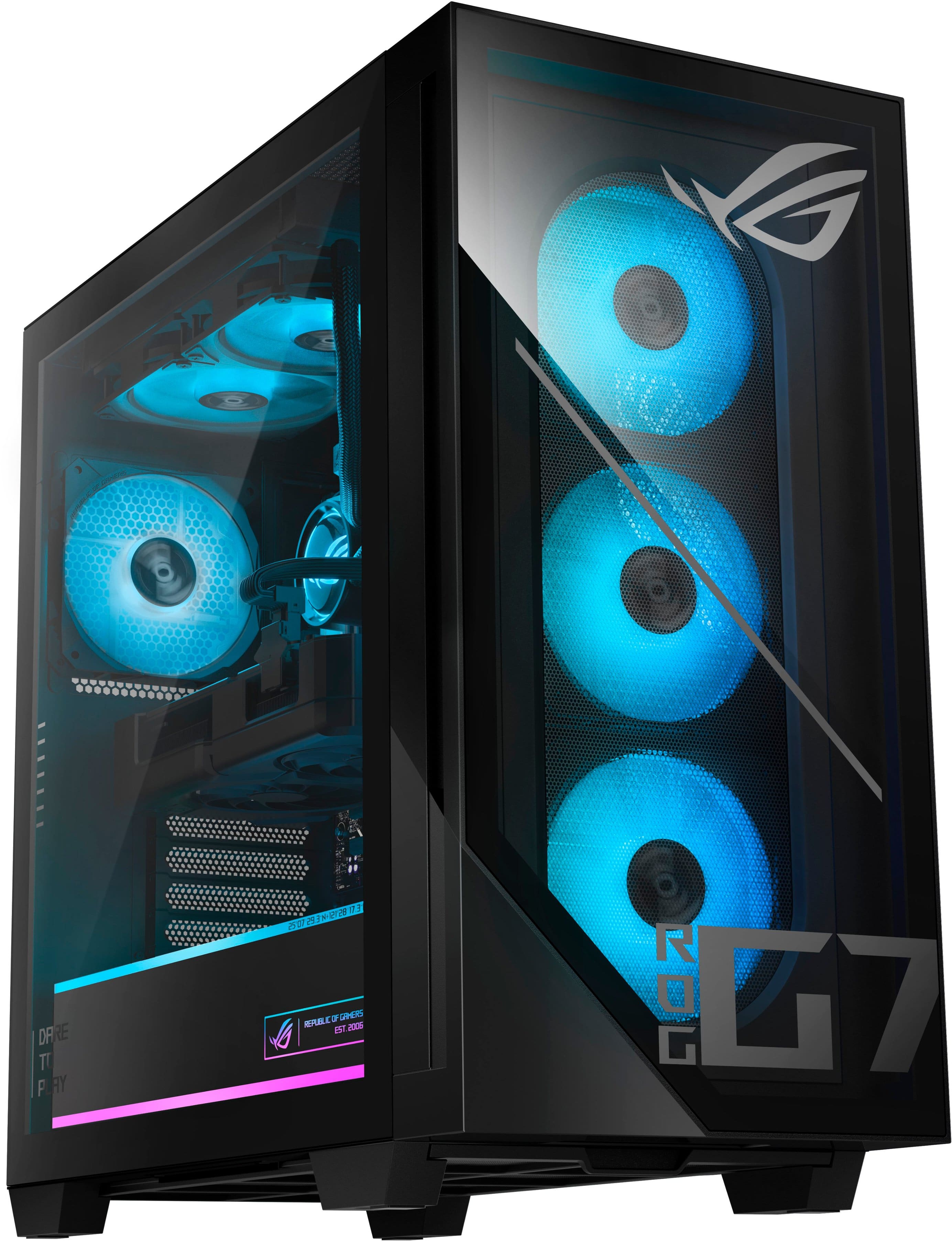 ASUS - ROG G700 Gaming Desktop - Intel Core Ultra 7 265KF - 32GB Memory - NVIDIA GeForce RTX 5070 12GB - 2TB SSD - Black pro…