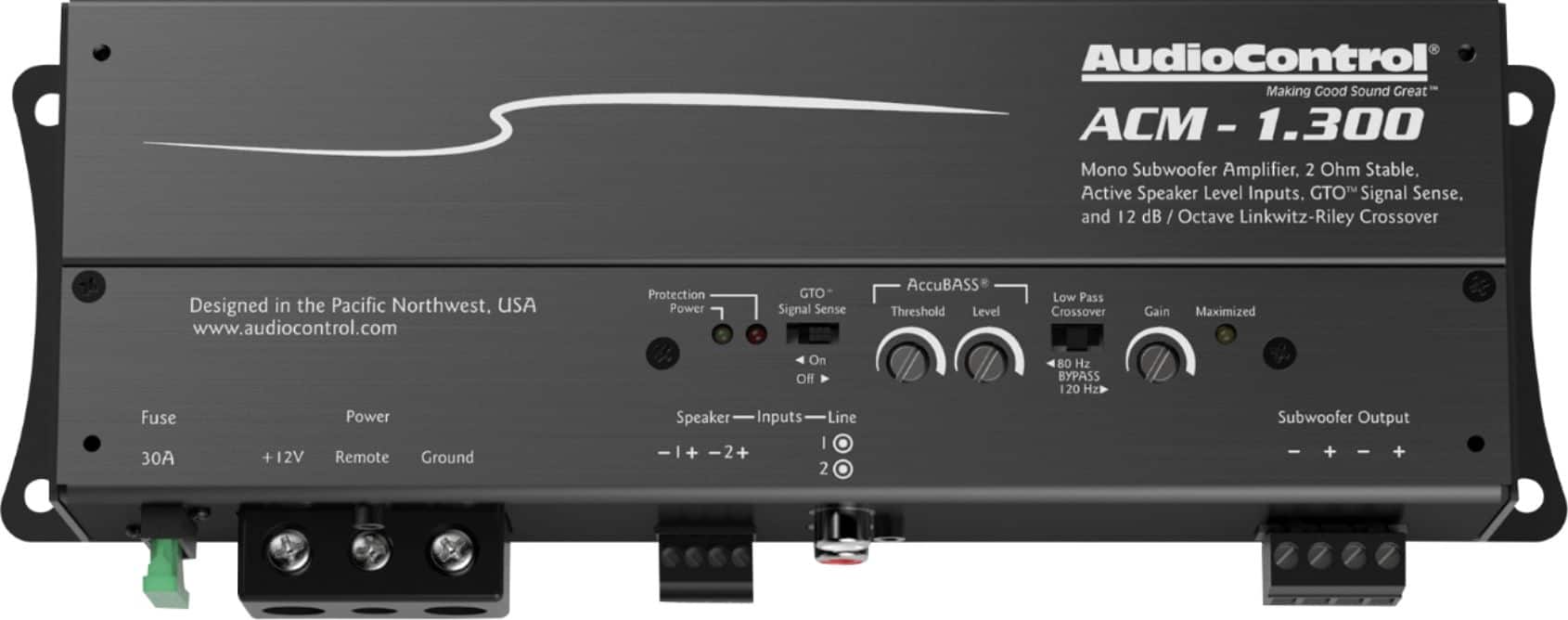 AudioControl - 300W Monoblock Class D Micro Amplifier - Black product image