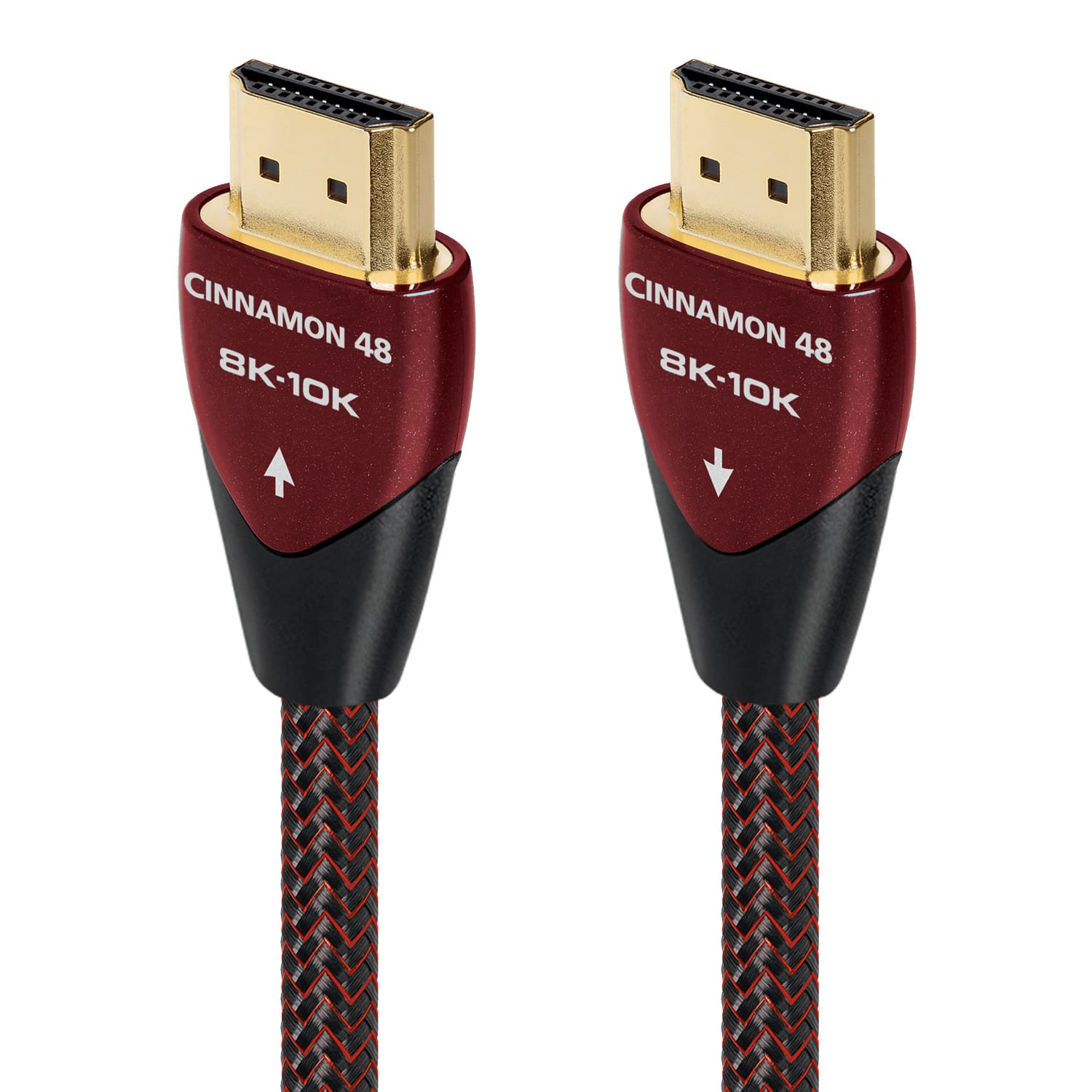 AudioQuest - Cinnamon 48 7.4' 4K-8K-10K 48Gbps HDMI Cable - Red on Black product image