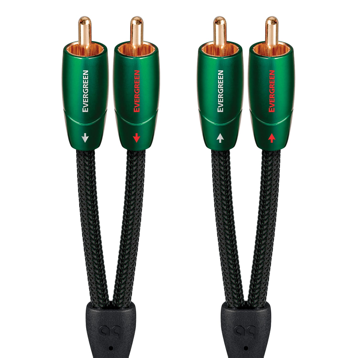 AudioQuest - Evergreen RCA > RCA 9.8' Analog Audio Interconnect Cable - Green on Black product image