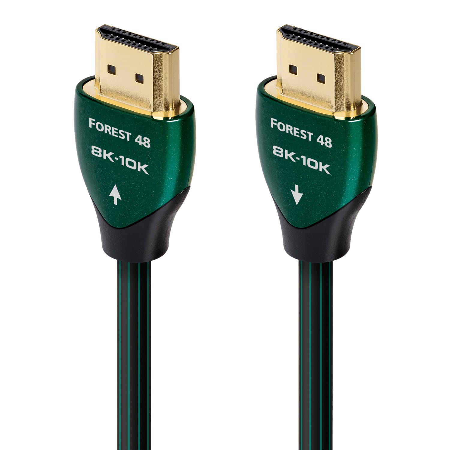 AudioQuest - Forest 48 7.4' 4K-8K-10K 48Gbps In-Wall Rated HDMI Cable - Black with Green Stripes product image
