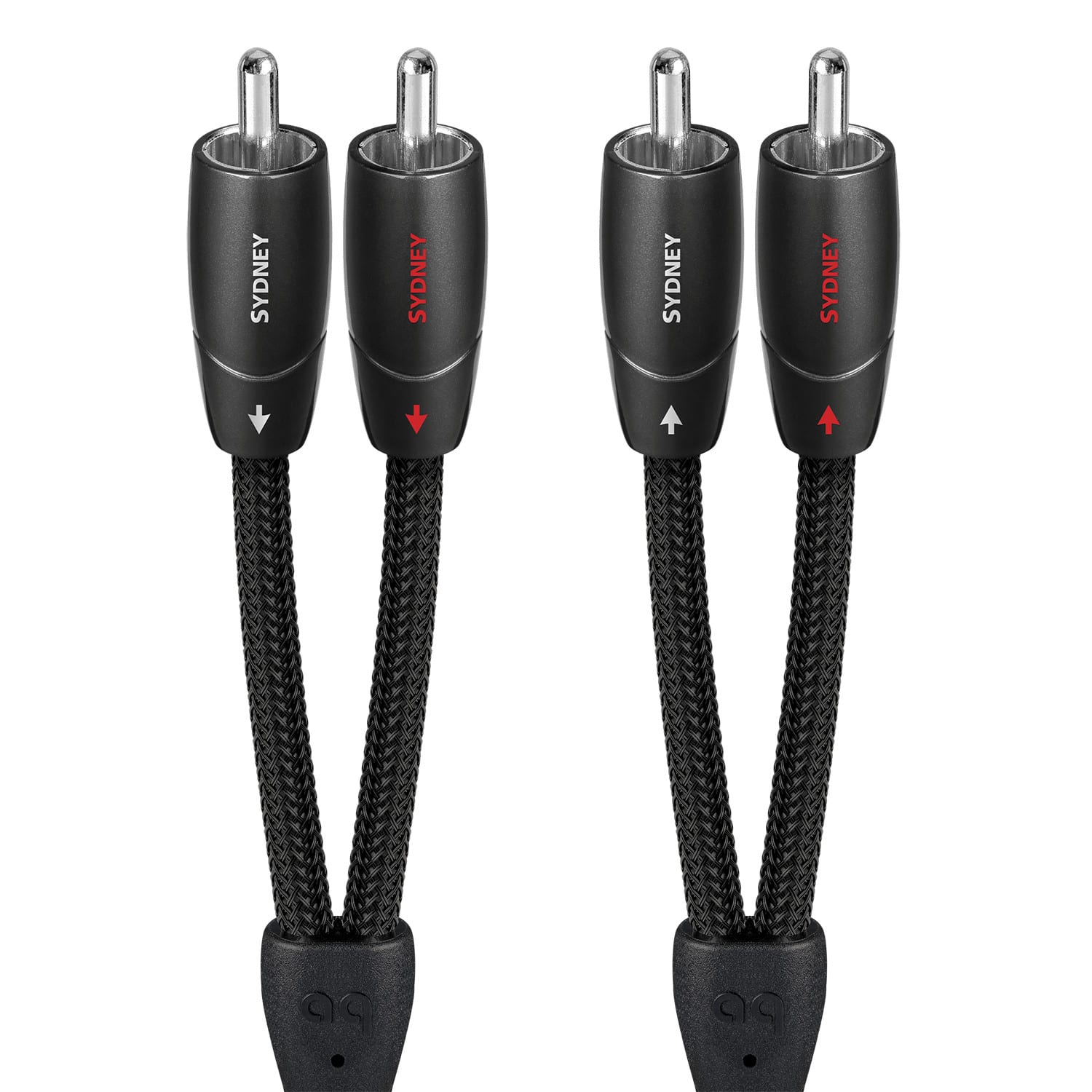 AudioQuest - Sydney RCA > RCA 2.0' Analog Audio Interconnect Cable - Dark Gray on Black product image
