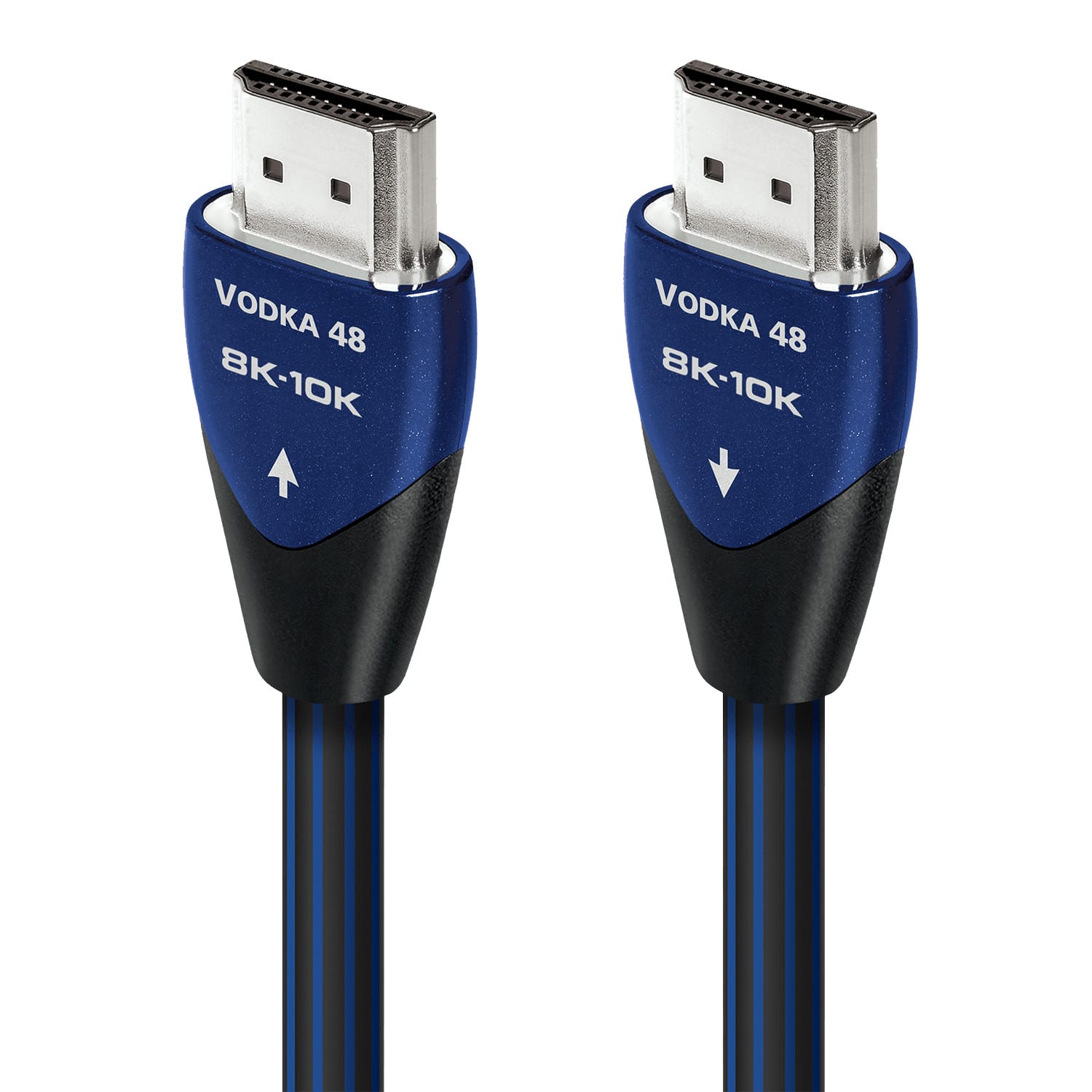 AudioQuest - Vodka 48 9.8' 4K-8K-10K 48Gbps In-Wall Rated HDMI Cable - Blue on Black product image