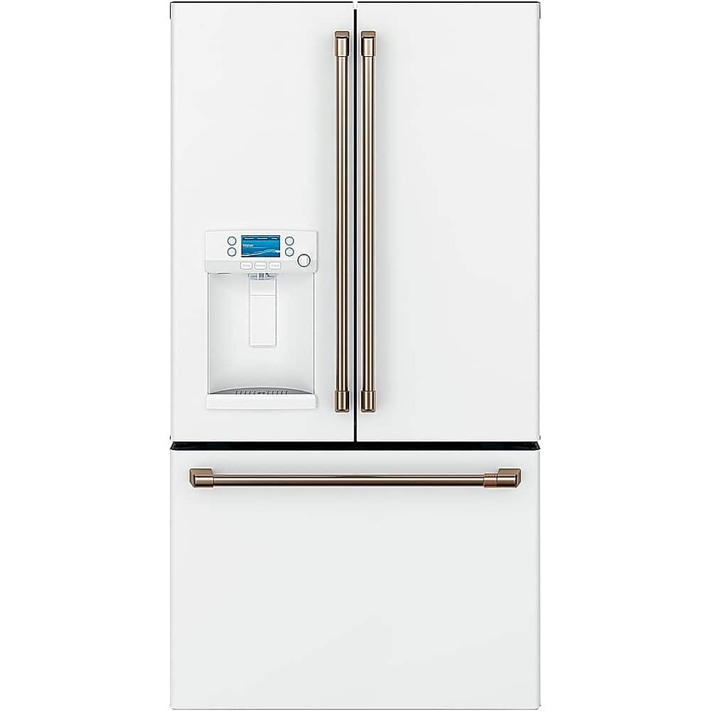 Café - 27.8 Cu. Ft. French Door Smart Refrigerator with Hot Water Dispenser with Adjustible Hot Water Dispenser - Matte Whit…