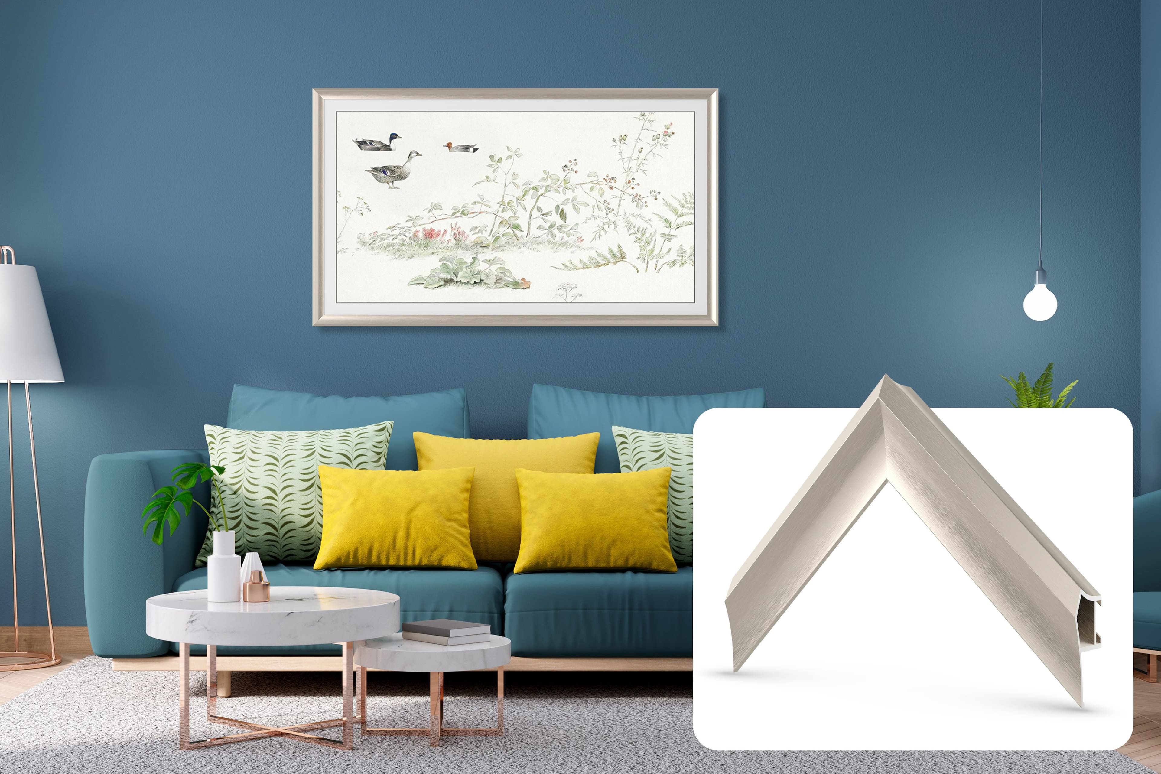 Deco TV Frames - Alloy Prismatic Bezel for Samsung The Frame TV - 55" - German Silver product image