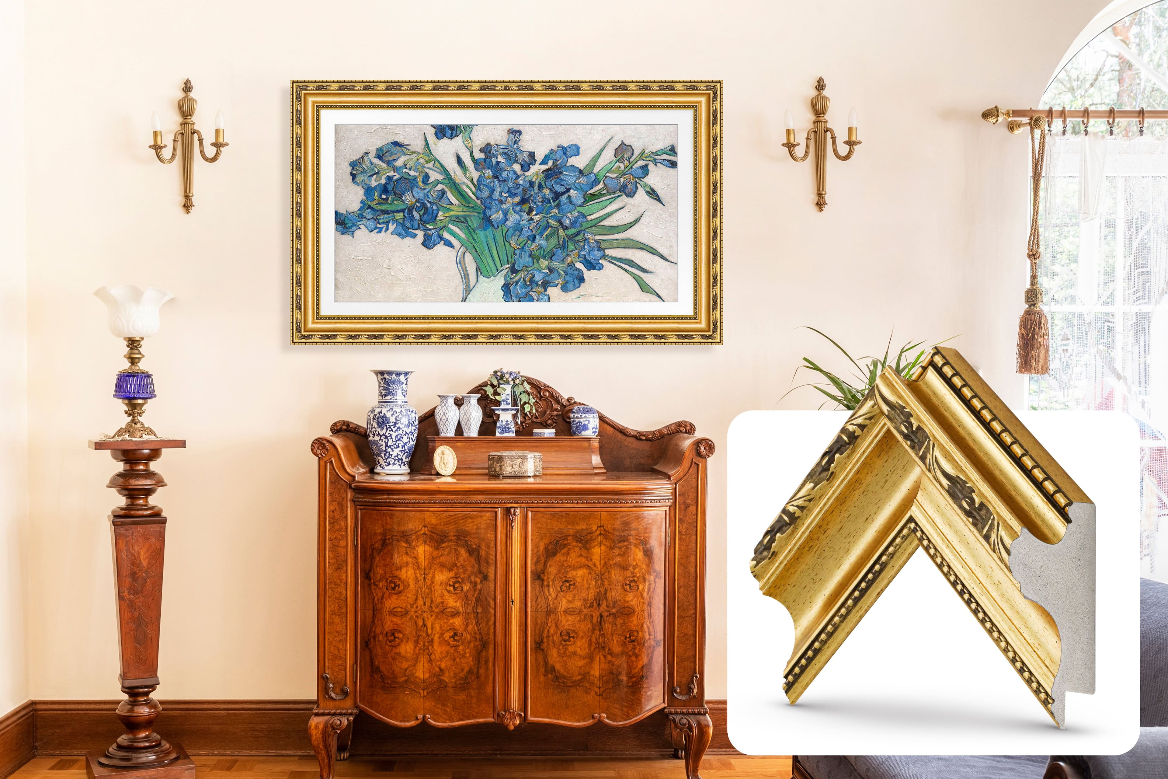 Deco TV Frames - Premiere Bezel for Samsung the Frame TV - 43" - Ornate Gold product image