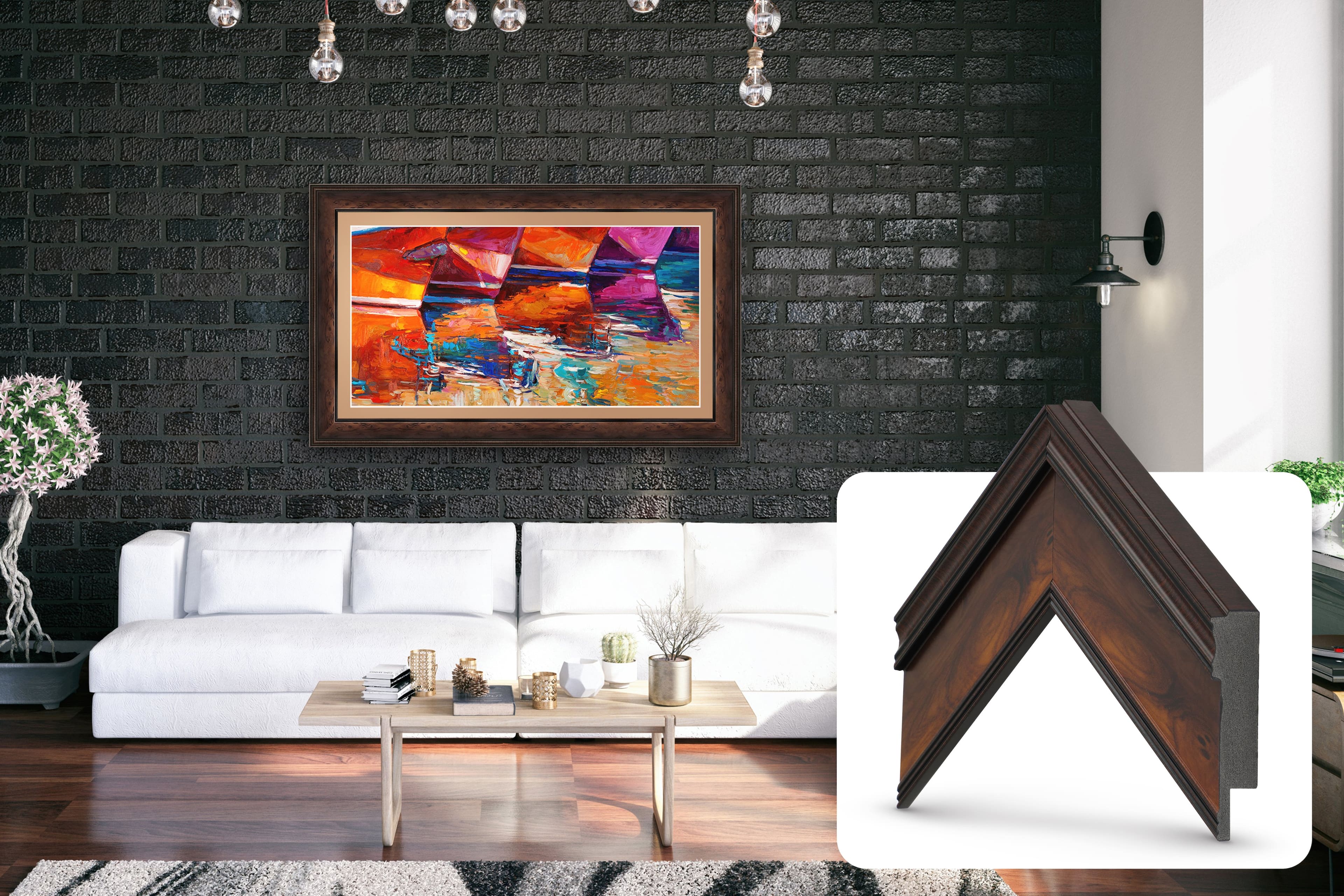 Deco TV Frames - Premiere Bezel for Samsung the Frame TV - 55" - Burlwood product image