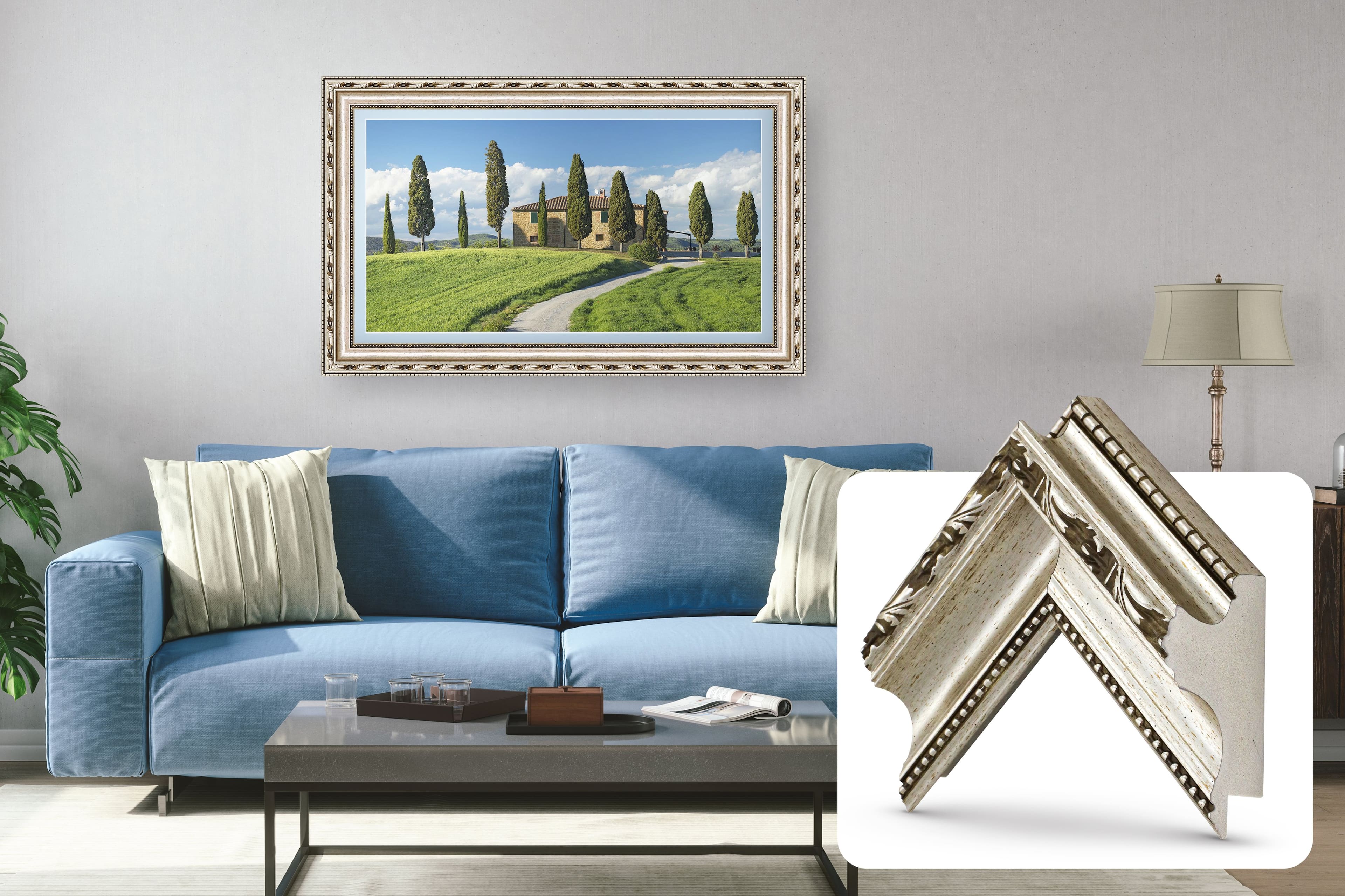 Deco TV Frames - Premiere Bezel for Samsung the Frame TV - 55" - Ornate Silver product image