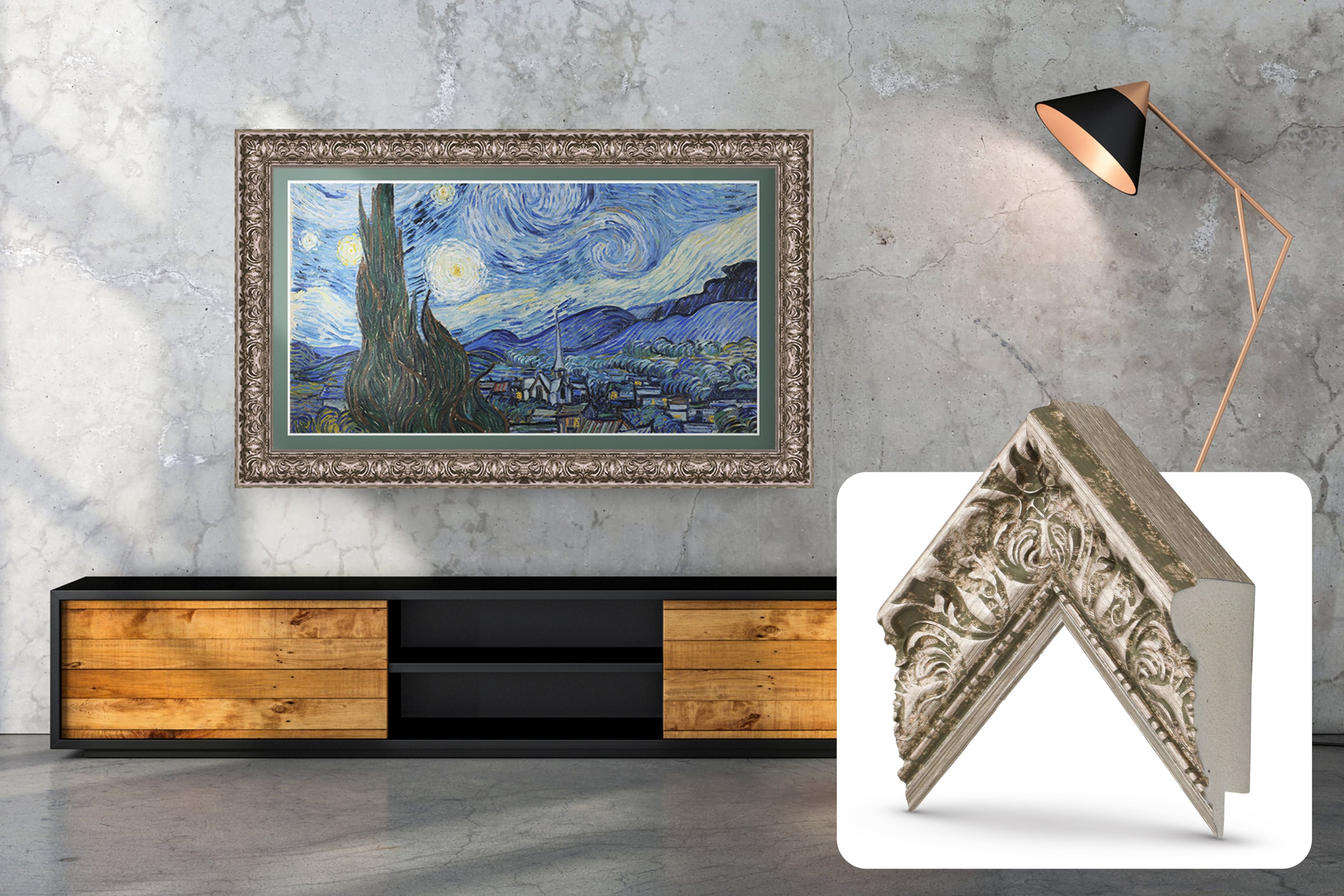 Deco TV Frames - Premiere Bezel for Samsung the Frame TV - 55" - Tuscan Silver product image