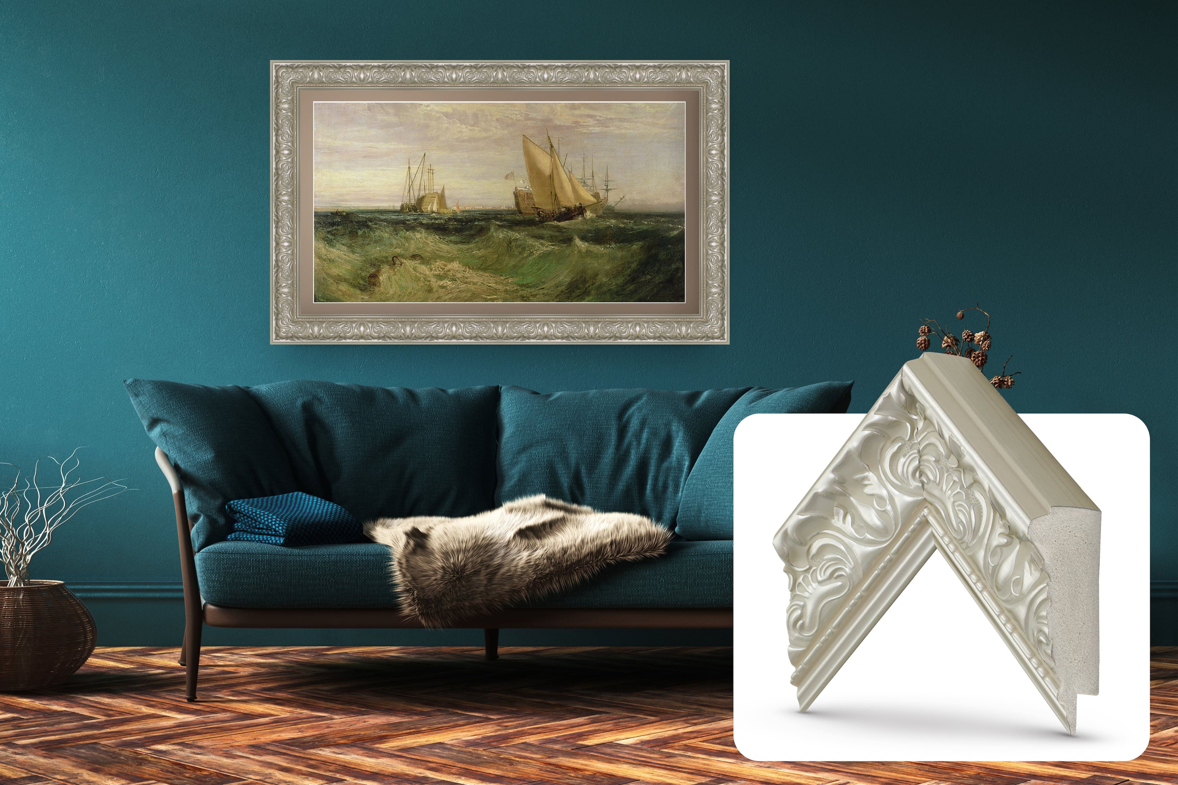 Deco TV Frames - Premiere Bezel for Samsung the Frame TV - 85" - Tuscan Pearl product image