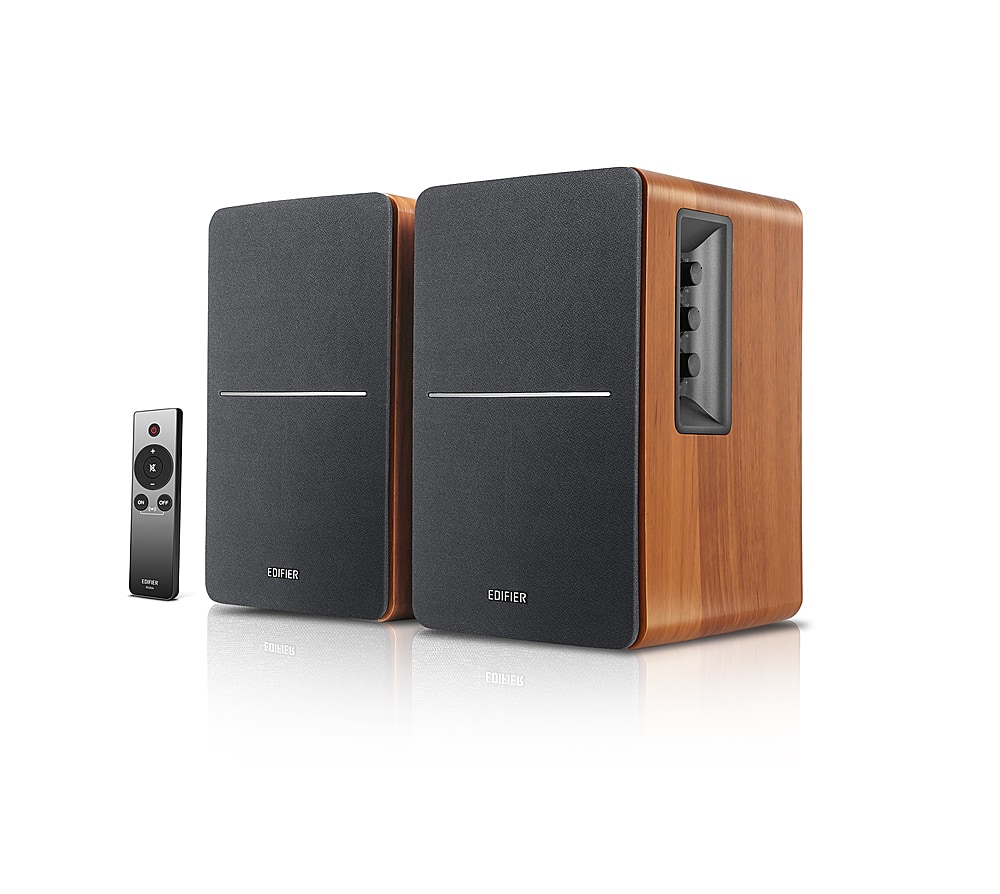 Edifier - R1280Ts Powered Computer Speakers, Bookshelf Speakers - 2.0 Stereo Soundfield Spacializer Studio Monitor - 42 Watt…