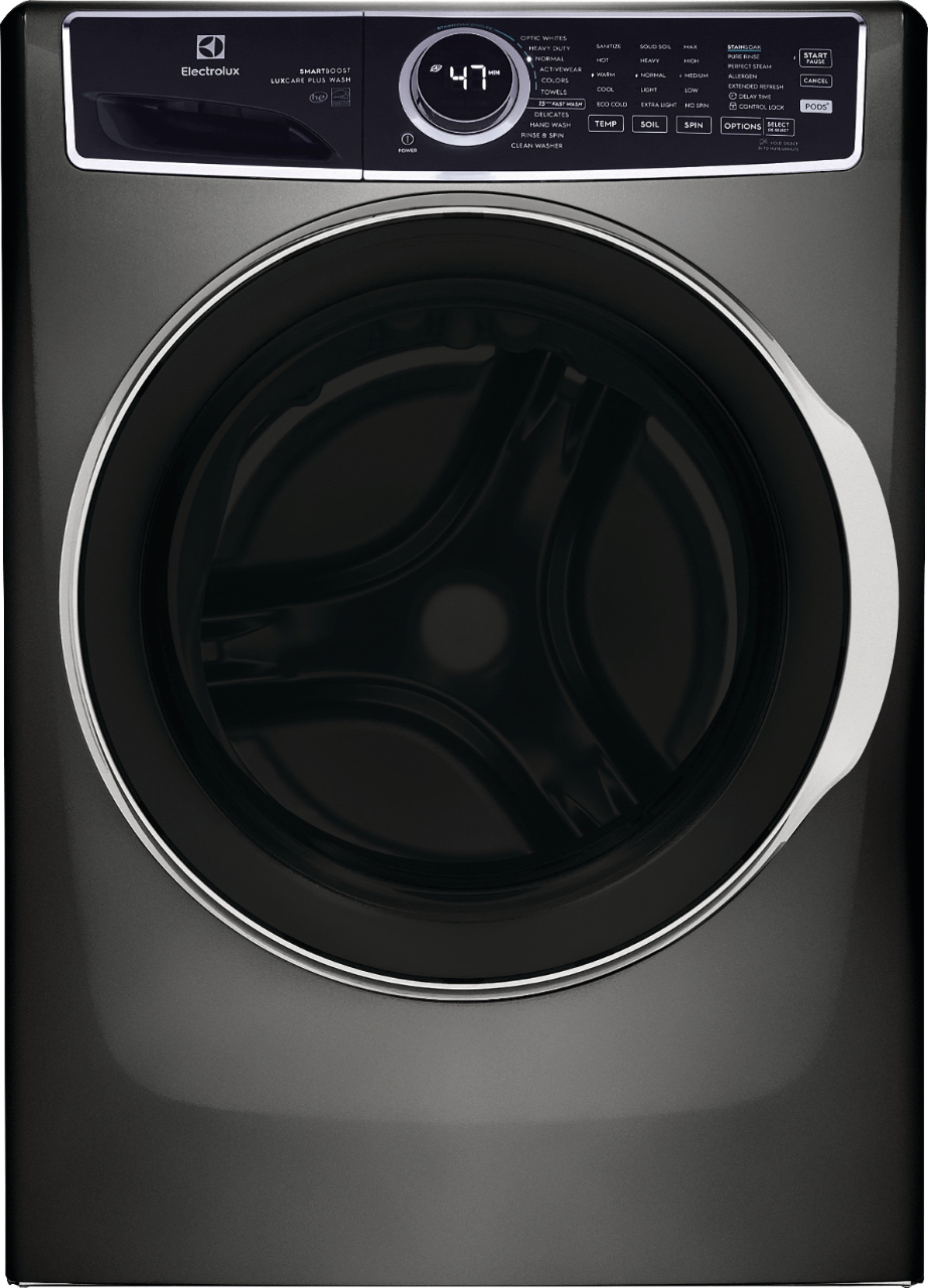 Electrolux - 4.5 Cu.Ft. Stackable Front Load Washer with Steam and SmartBoost Wash System - Titanium product image