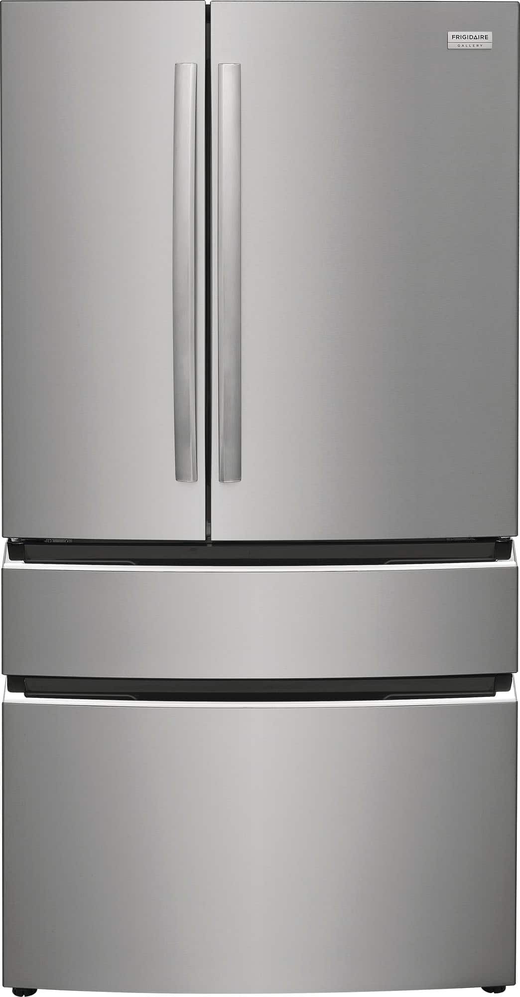 Frigidaire - Gallery 22.1 Cu. Ft. Counter-Depth 4-Door French Door Refrigerator with Internal Water Dispenser - Smudge Proof…