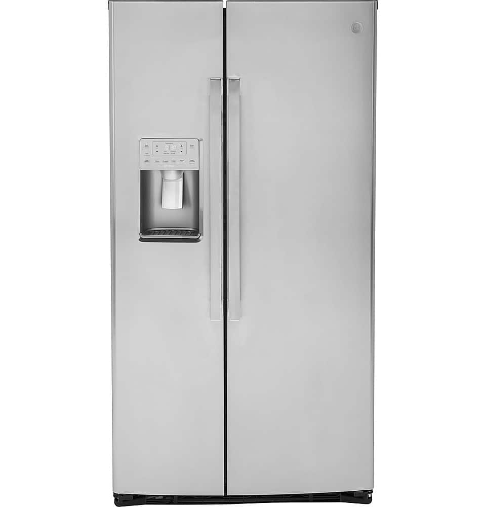 GE Profile - 21.9 Cu. Ft. Side-by-Side Counter-Depth Refrigerator with LED Lighting - Stainless Steel product image