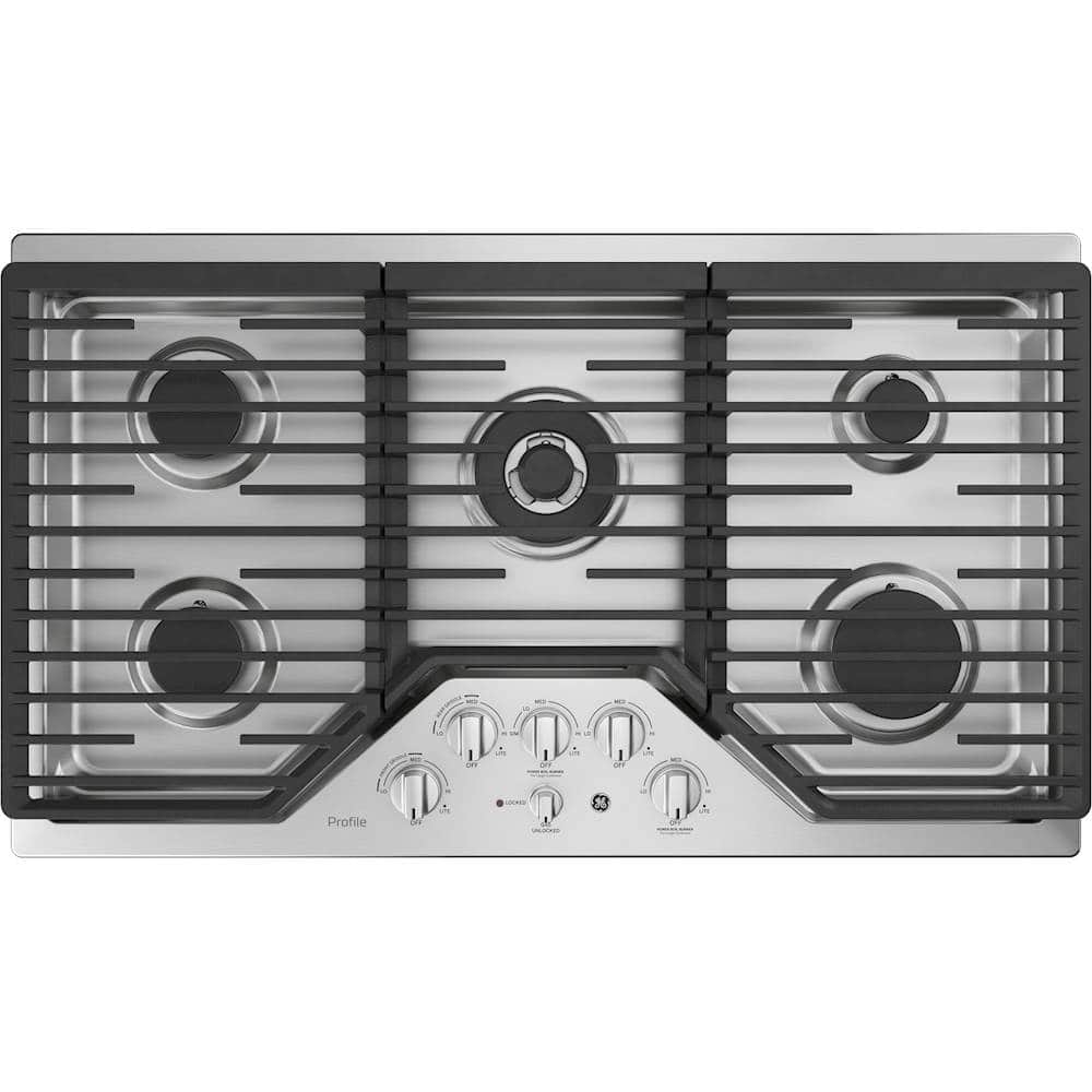 GE Profile - 36" Built-In Gas Cooktop - Stainless Steel product image