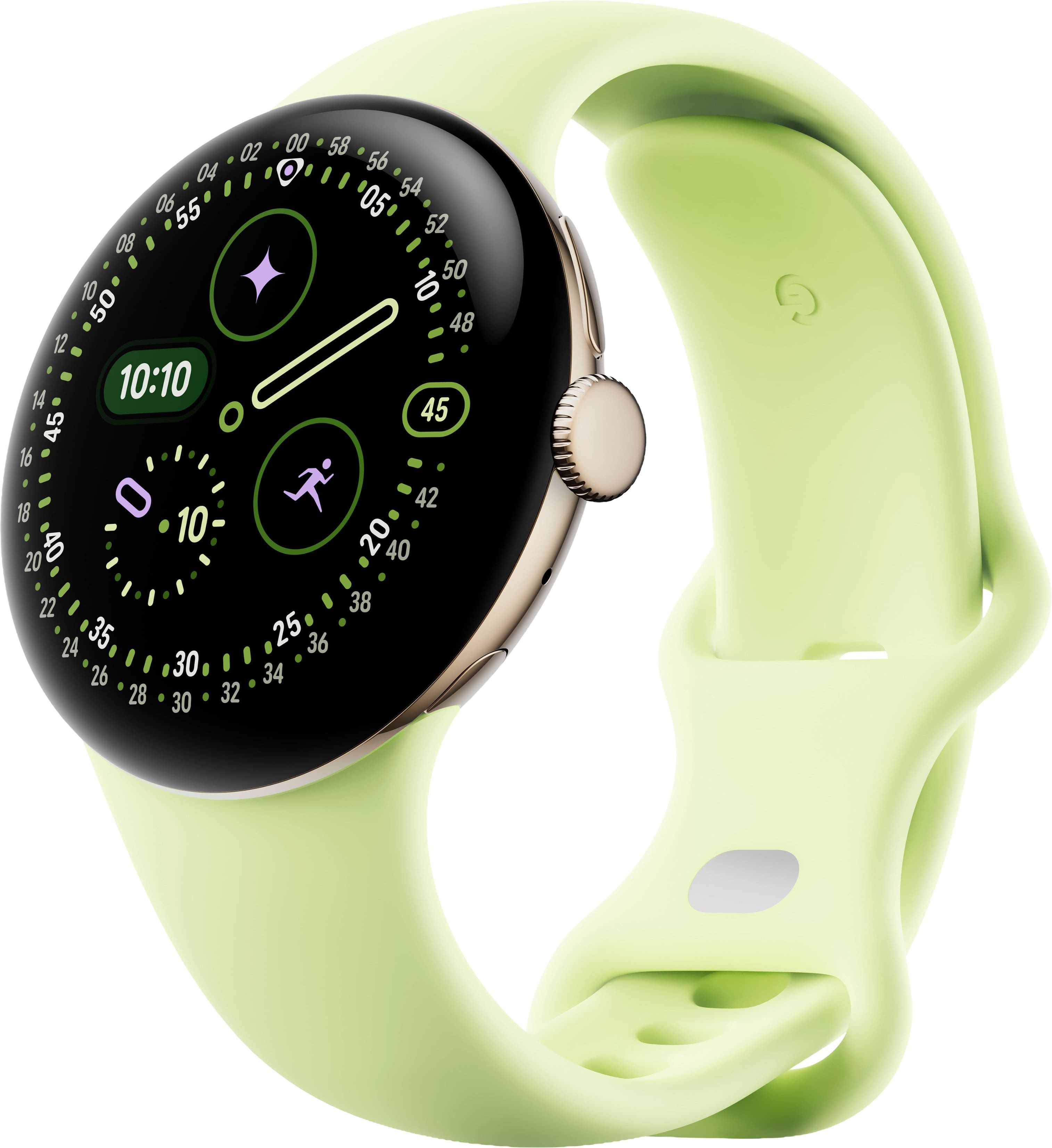 Google - Pixel Watch 4 (41mm) - LTE - Champagne Gold Case - Lemongrass Band - (2025) product image