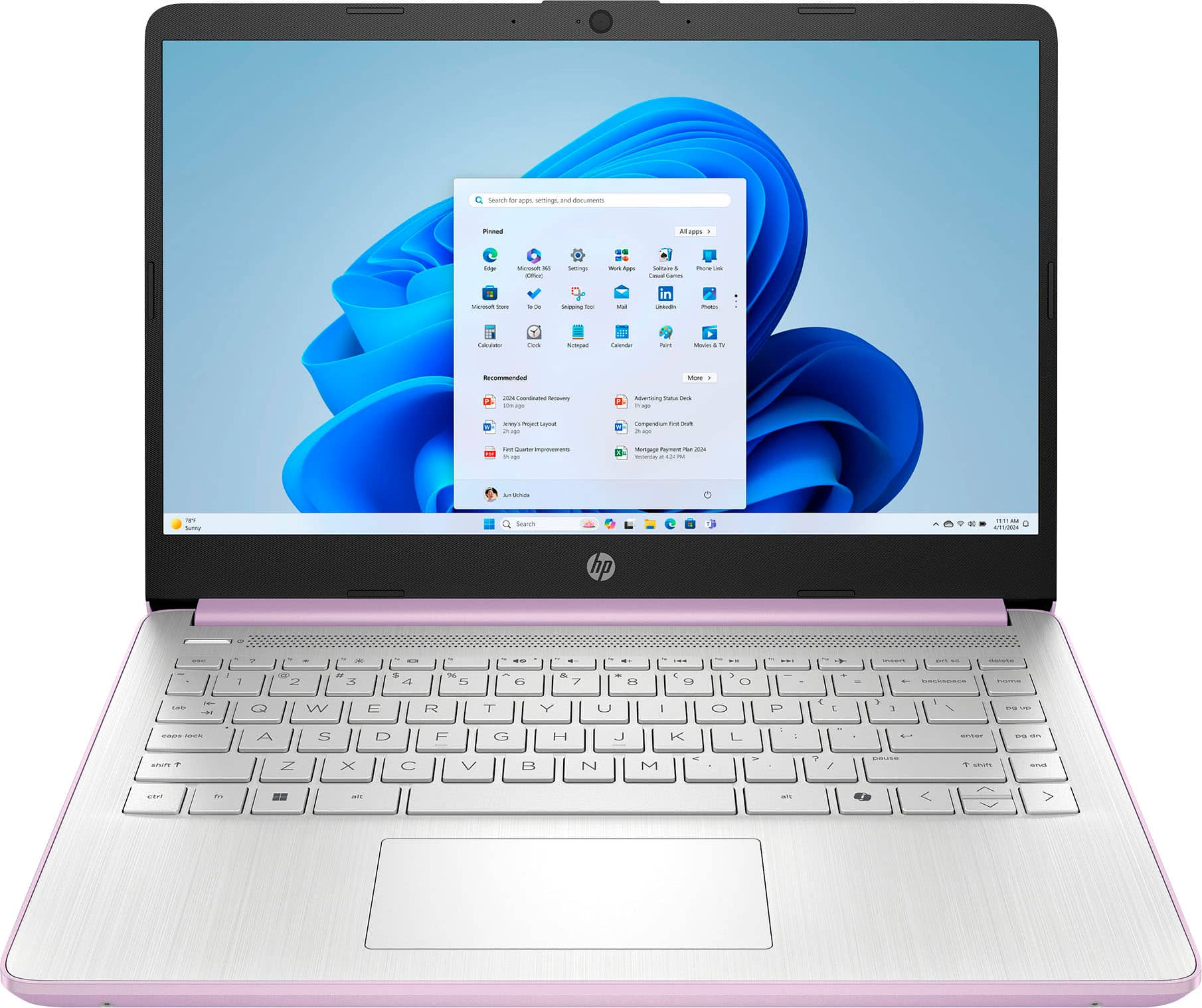 HP - 14" Laptop - Intel Processor N150 2025 - 4GB Memory - 128GB UFS - Honey Lavender product image