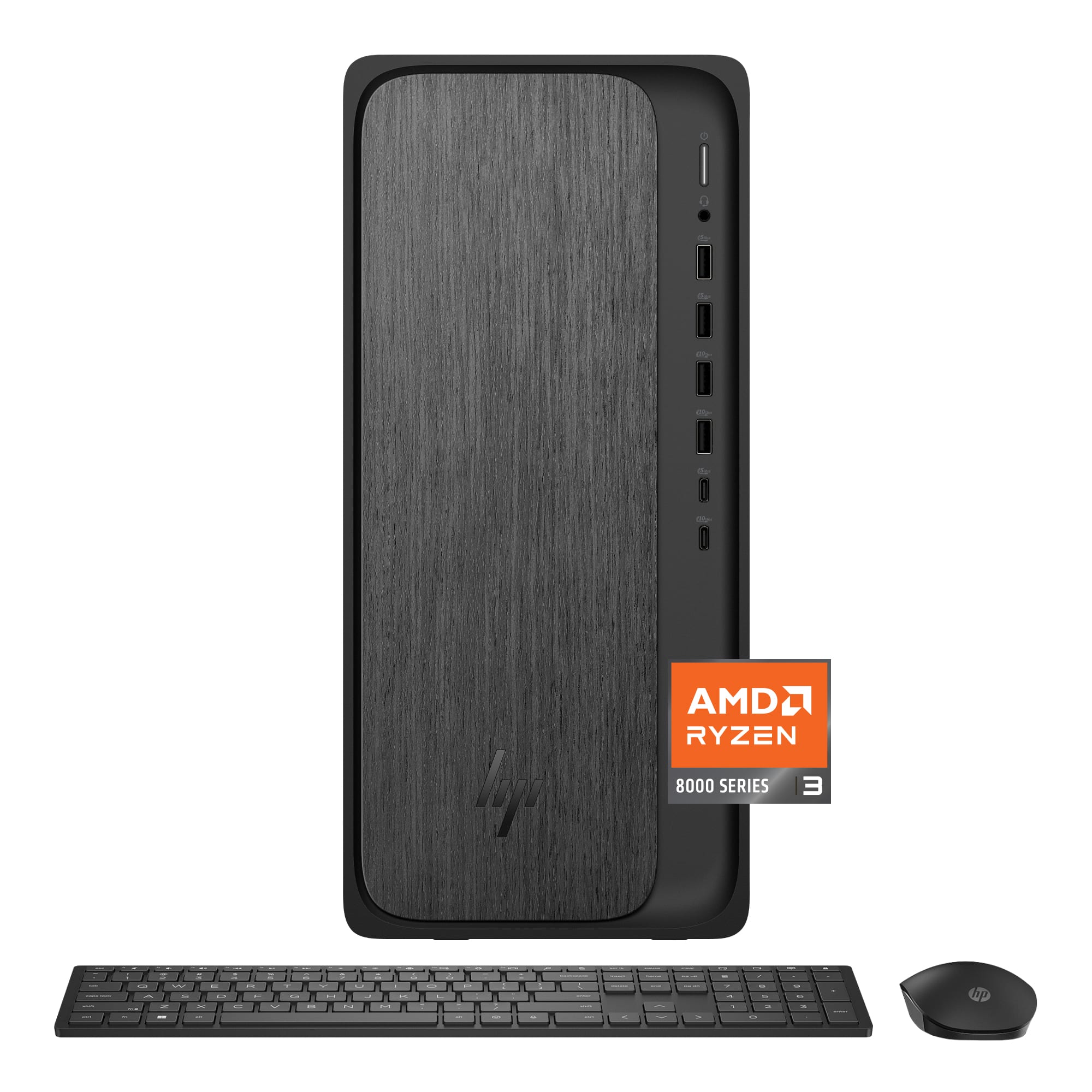 HP - OmniDesk Desktop - AMD Ryzen 3 8300G 2024 - 8GB DDR5 Memory - 256GB SSD - Gray Wood product image