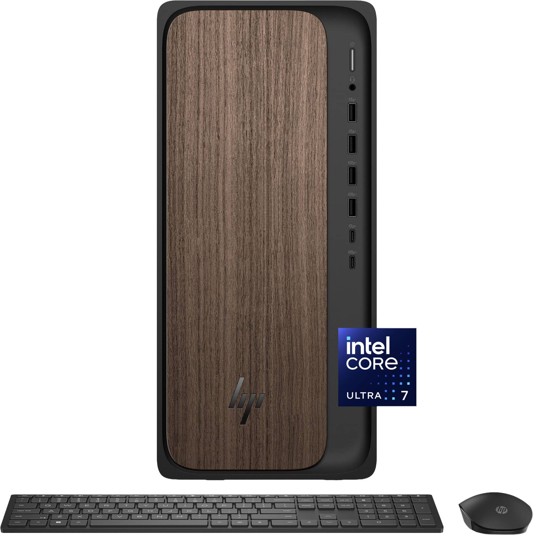 HP - OmniDesk Desktop - Intel Core Ultra 7 265F 2025 - 32GB Memory - NVIDIA GeForce RTX 5060 - 1TB SSD - Dark Wood product i…