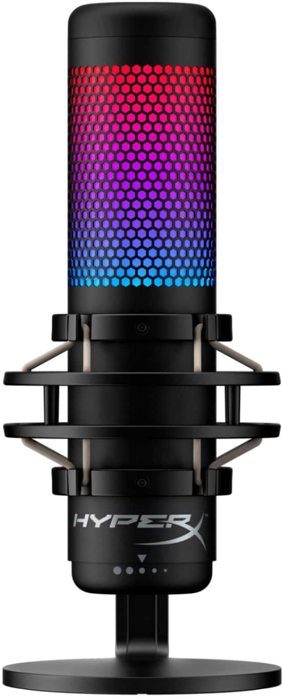 HyperX - QuadCast S Wired RGB Multi-Pattern USB Condenser Microphone for Gaming, Streaming, Podcasts, Twitch, YouTube - Blac…