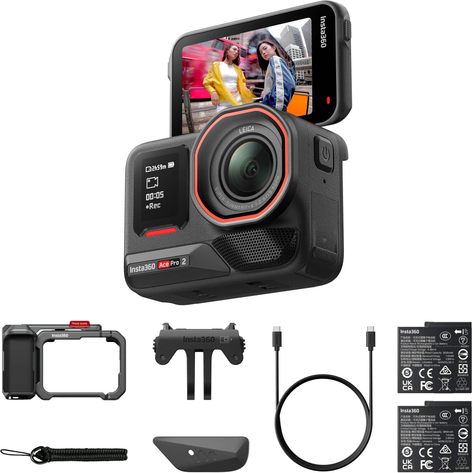 Insta360 - Ace Pro2 Xplorer Bundle Octa Edition - Dual Battery - Dark Gray product image