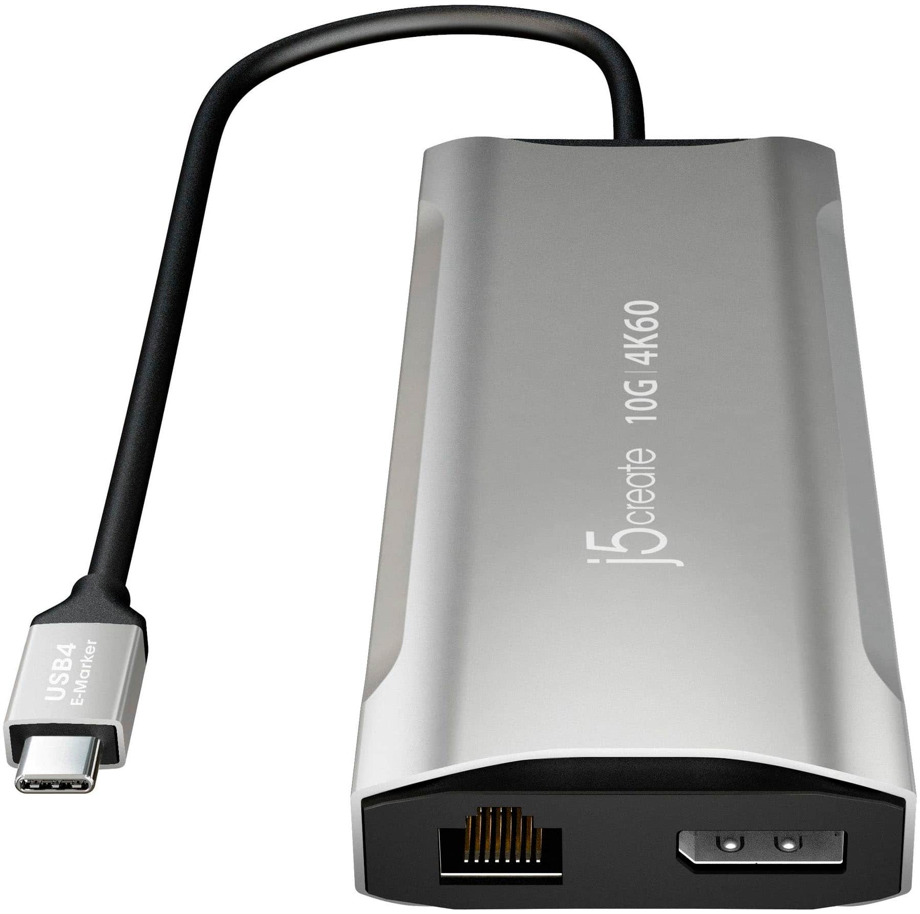 j5create - 4K60 Elite USB-C Triple-Monitor 10Gbps Mini Dock - Space Gray product image