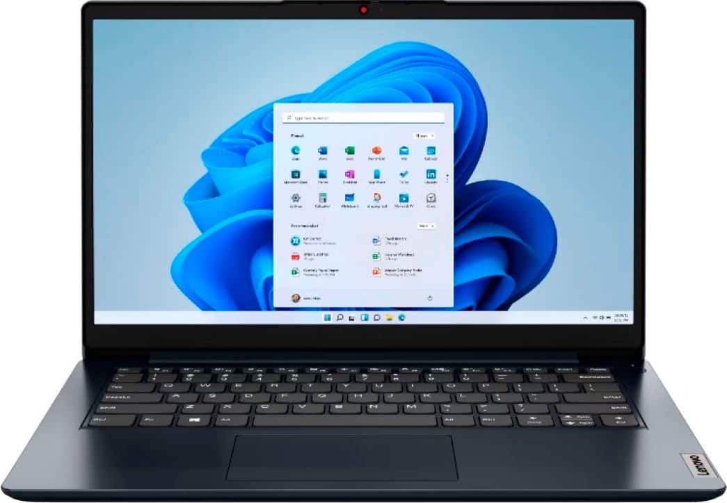 Lenovo - IdeaPad 1 14" HD Laptop - Intel Celeron N4020 2019 - 4GB Memory with 128GB eMMC Storage - Abyss Blue product image