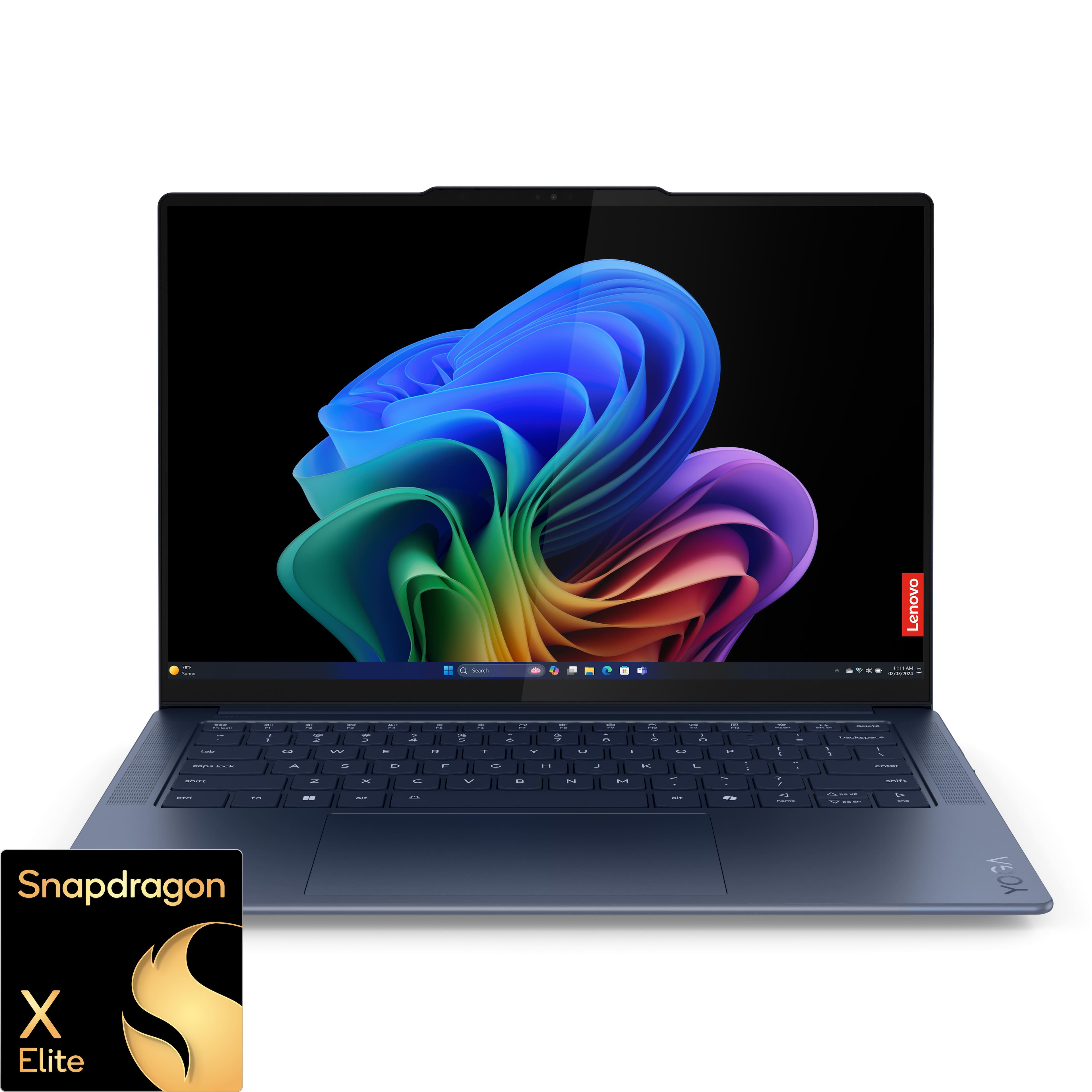 Lenovo - Yoga Slim 7x - Copilot+ PC - 14.5" 3K 90Hz OLED Touch-Screen Laptop - Snapdragon X Elite X1E-78-100 2024 - 16GB - 5…