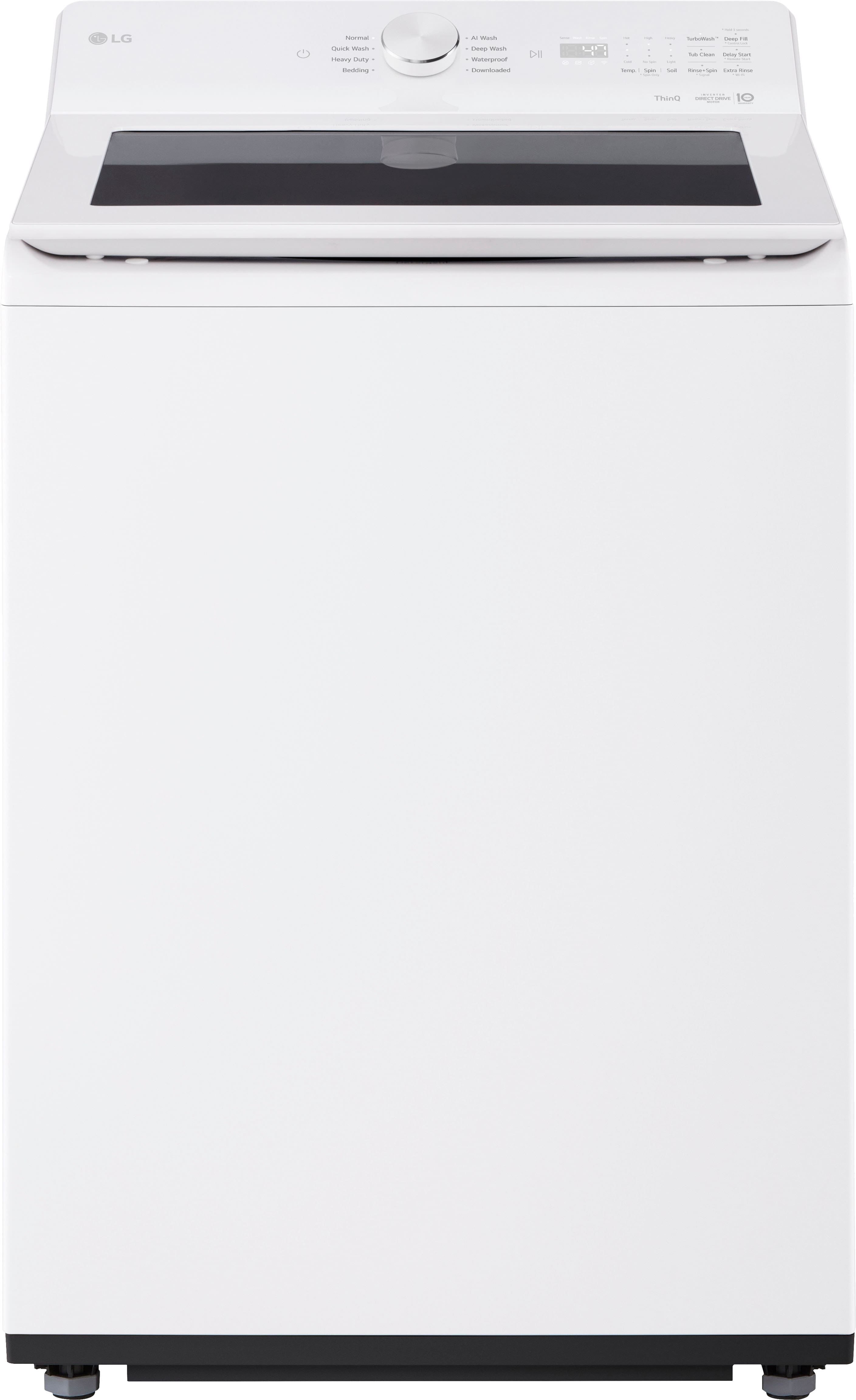 LG - 4.8 Cu. Ft. High-Efficiency Smart Top Load Washer with EasyUnload - Alpine White product image