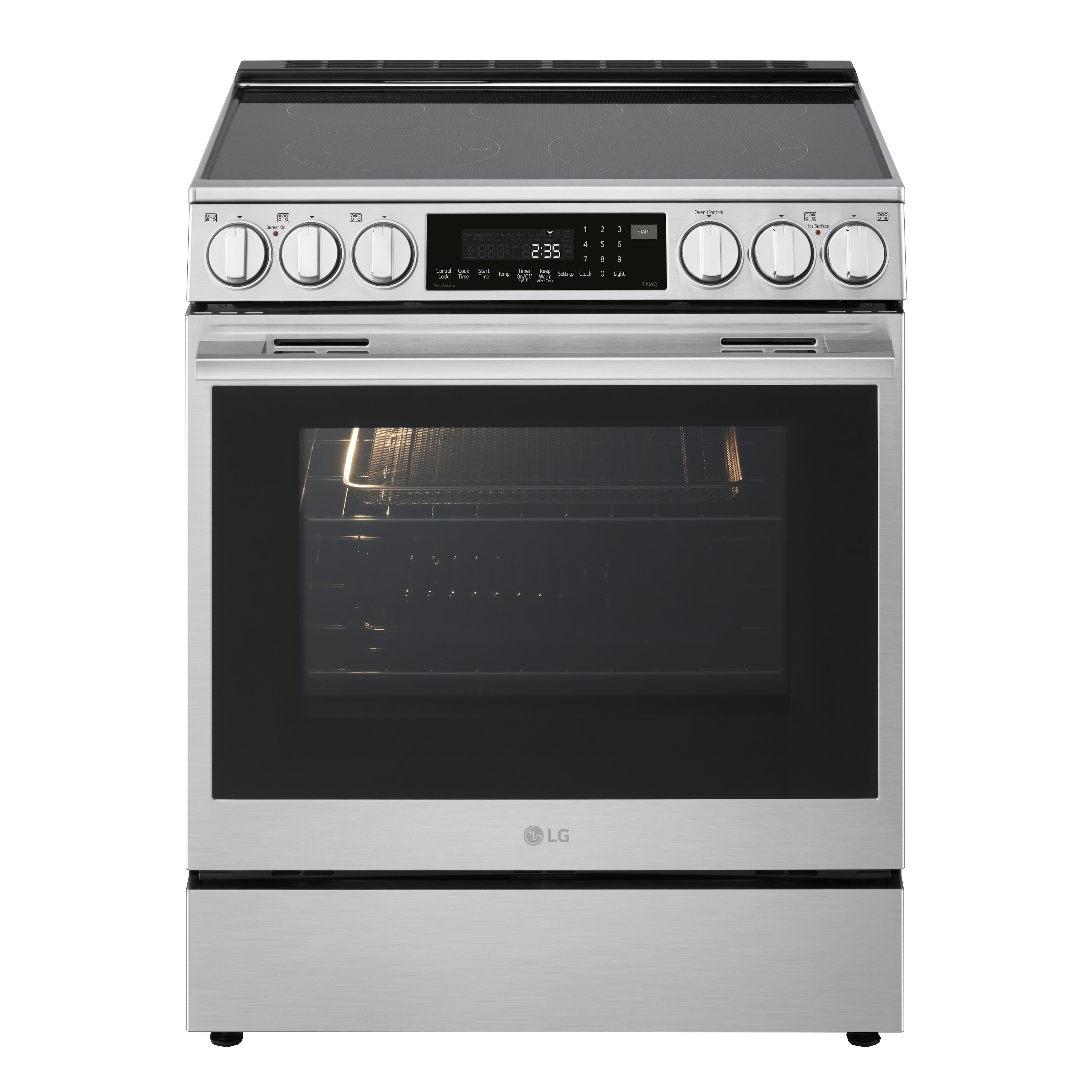 LG - 6.3 Cu. Ft. Slide-In Electric True Convection Smart Range with Air Fry and Flex Control Knobs - Stainless Steel product…