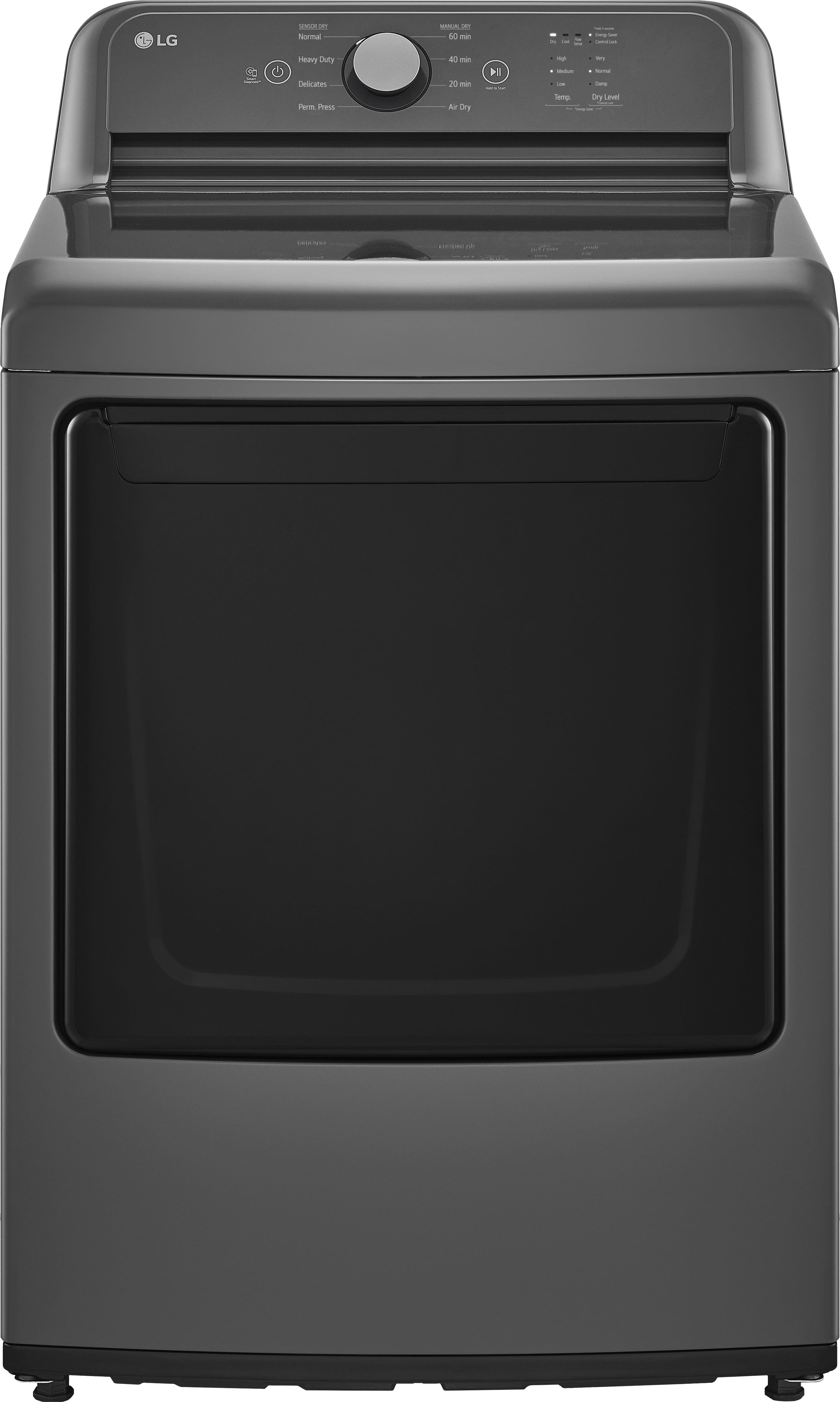 LG - 7.3 Cu. Ft. Electric Dryer with Sensor Dry - Monochrome Grey product image