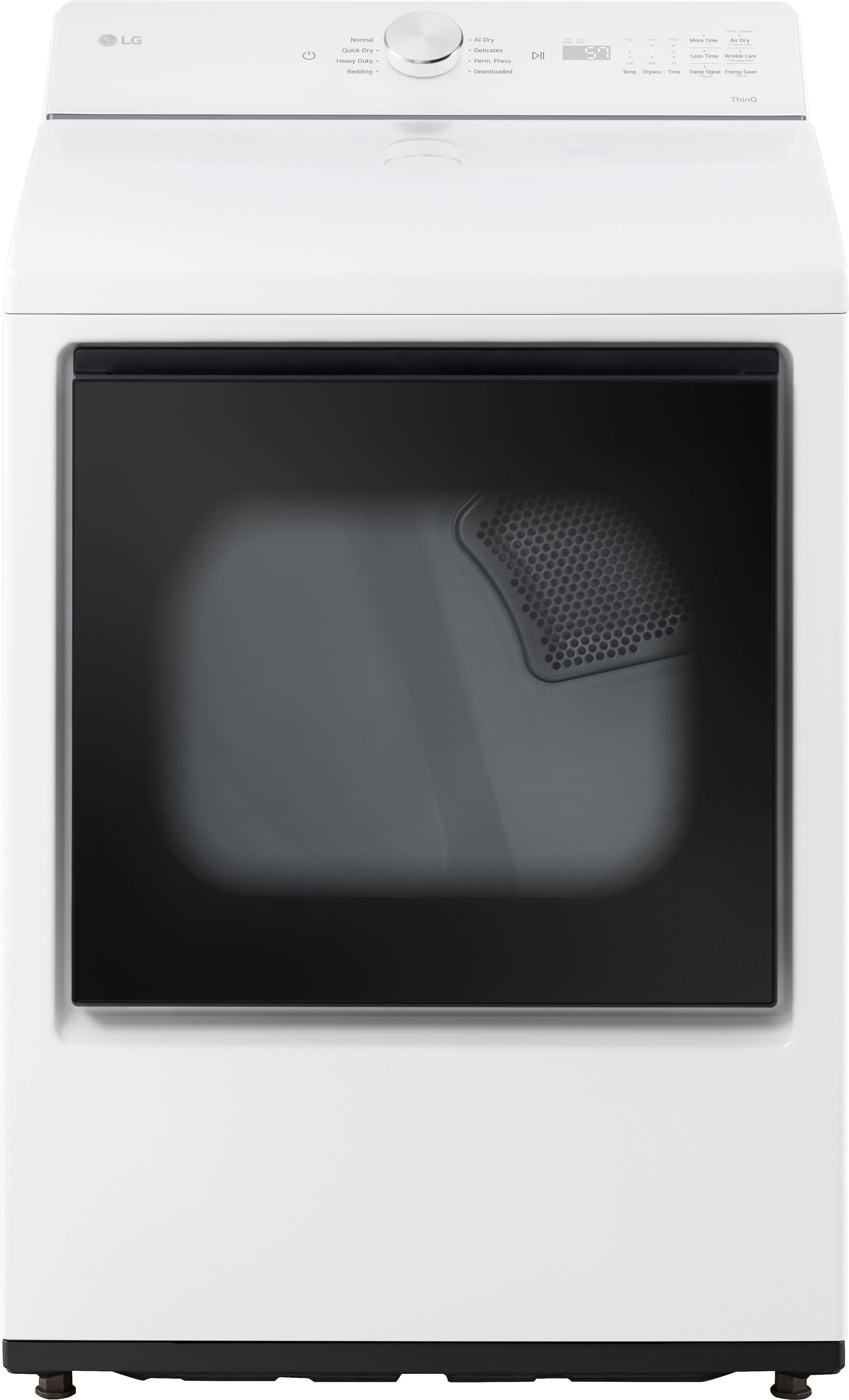 LG - 7.3 Cu. Ft. Smart Electric Dryer with Sensor Dry - Alpine White product image