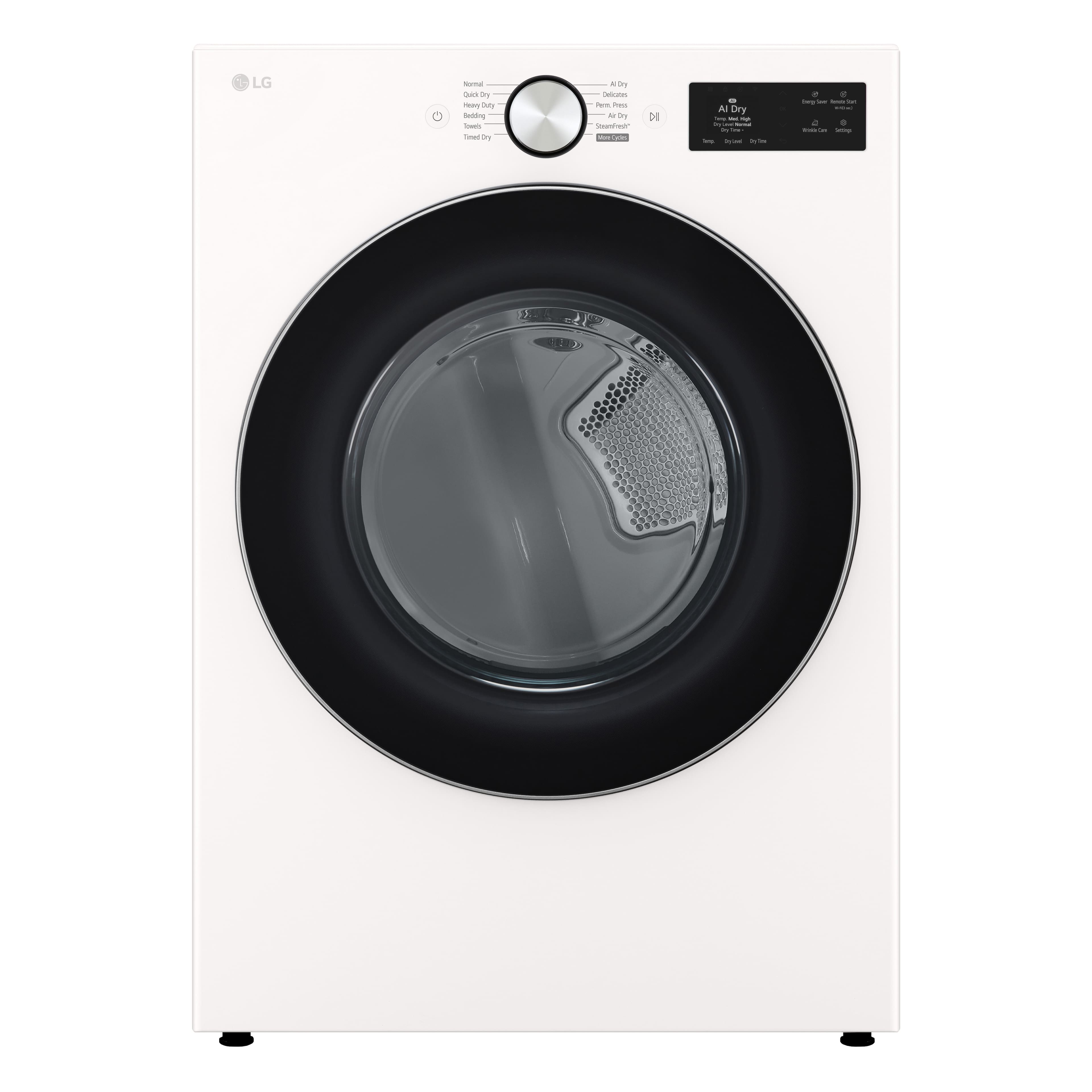 LG - 7.4 Cu. Ft. Smart Gas Dryer with Steam and AI Sensor Dry - Alpine White product image