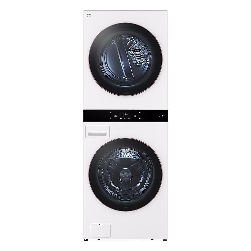 LG - STUDIO 5.0 Cu. Ft. HE Smart Front Load Washer and 7.4 Cu. Ft. Electric Dryer WashTower with Steam and TurboWash 360 - E…