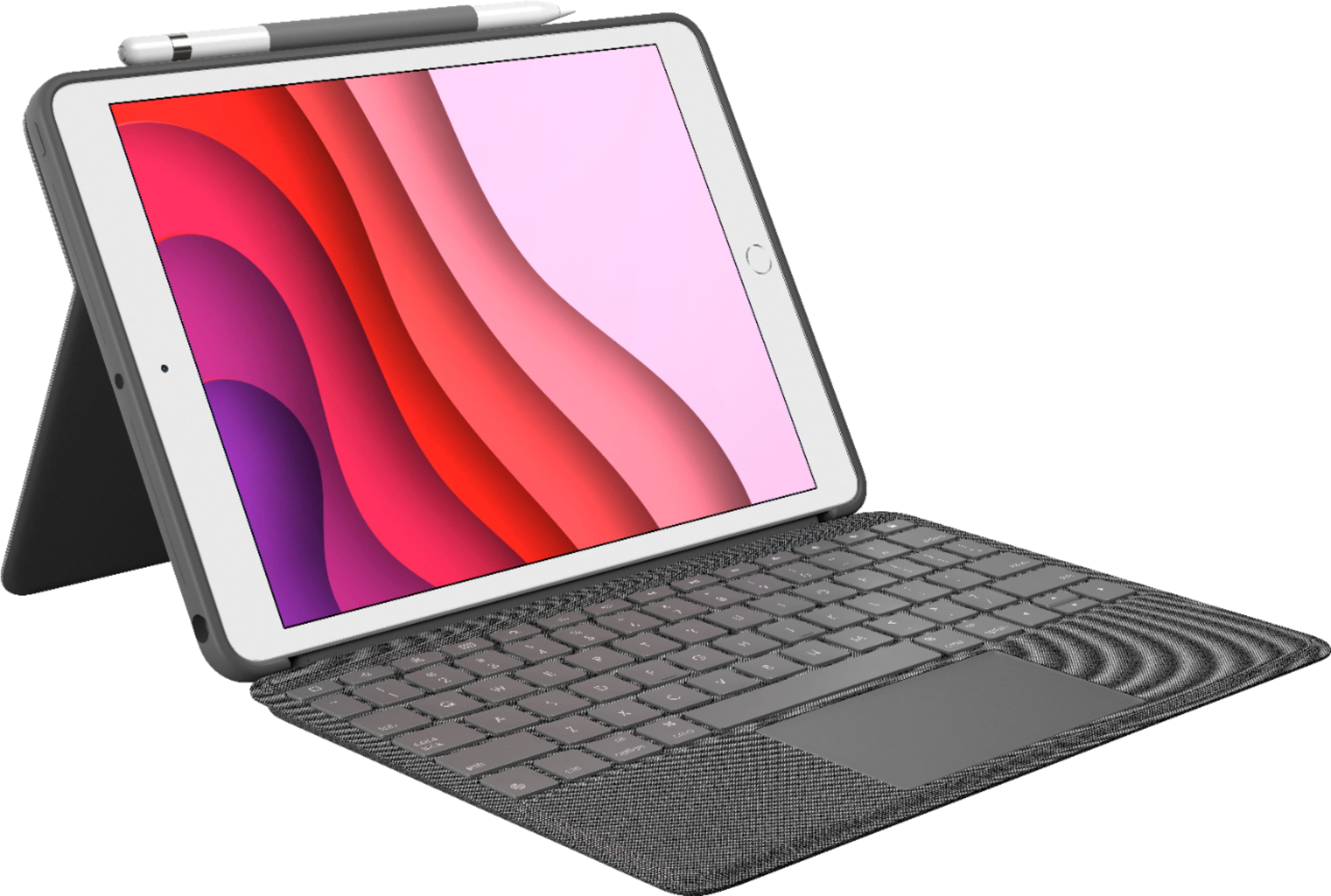 Logitech - Combo Touch Keyboard Folio for Apple iPad 10.2" (7th, 8th & 9th Gen) with Detachable Backlit Keyboard - Graphite…