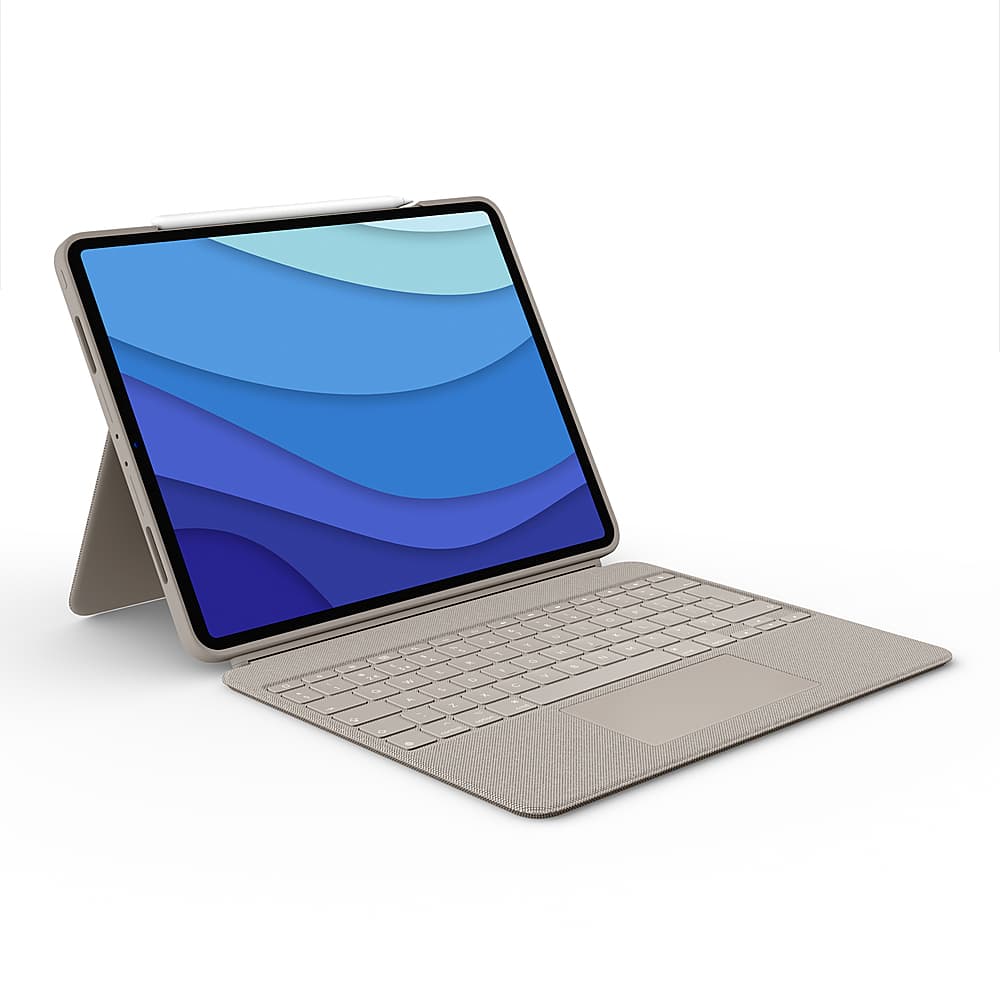 Logitech - Combo Touch Keyboard Folio for Apple iPad Pro 12.9" (5th & 6th Gen) with Detachable Backlit Keyboard - Sand produ…