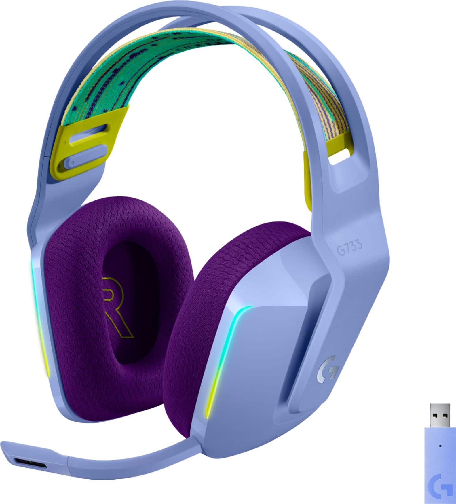 Logitech - G733 LIGHTSPEED Wireless Over-the-Ear Gaming Headset for PS4, Windows - Black product image