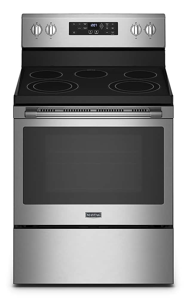 Maytag - 5.3 Cu. Ft. Electric Range with Air Fry - Stainless Steel product image