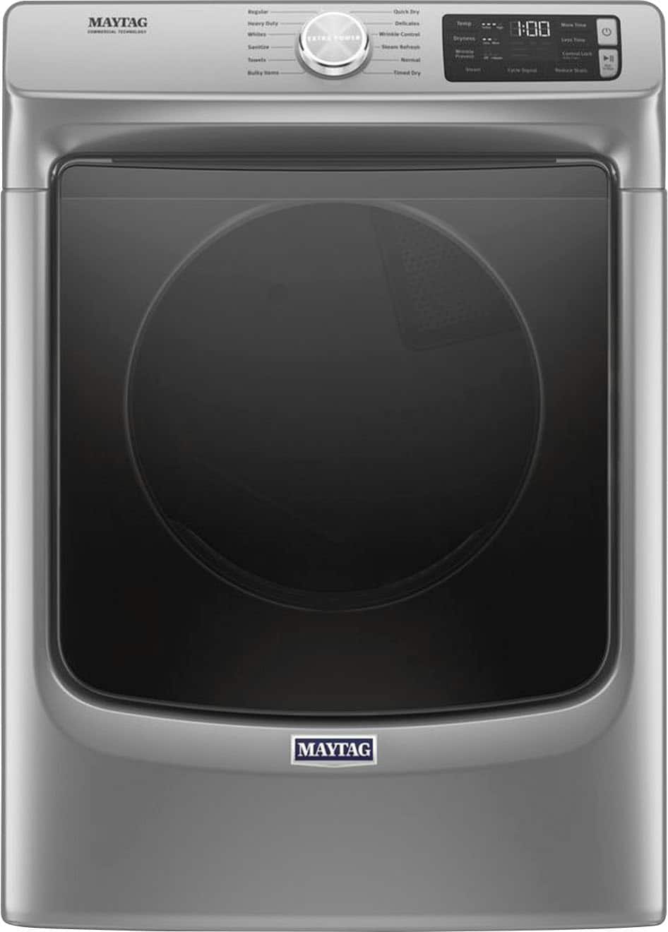 Maytag - 7.3 Cu. Ft. Stackable Electric Dryer with Steam and Extra Power Button - Metallic Slate product image